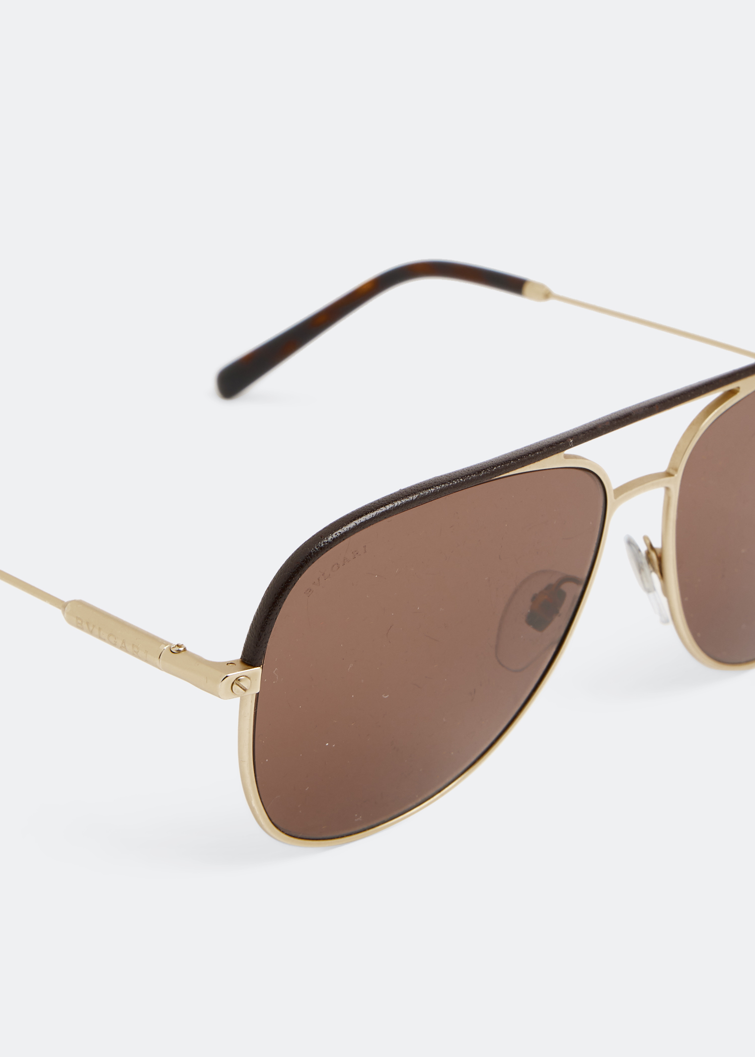 Buy BVLGARI Brown Navigator Metal Sunglasses for Men in UAE | Ounass