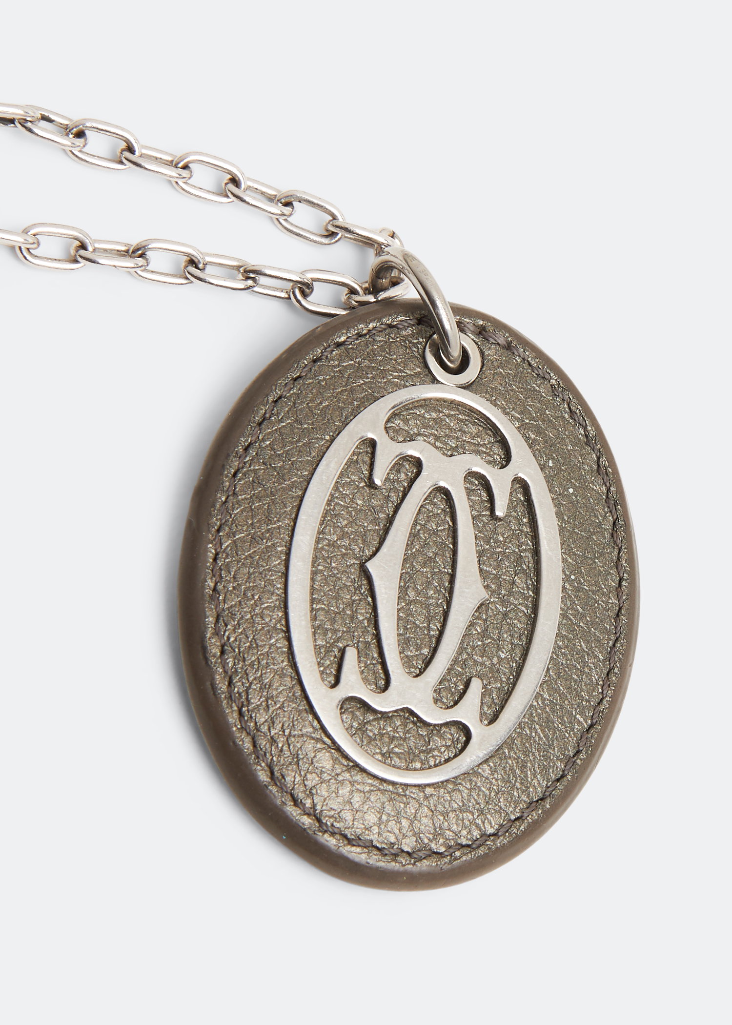 

Leather keyring, Grey