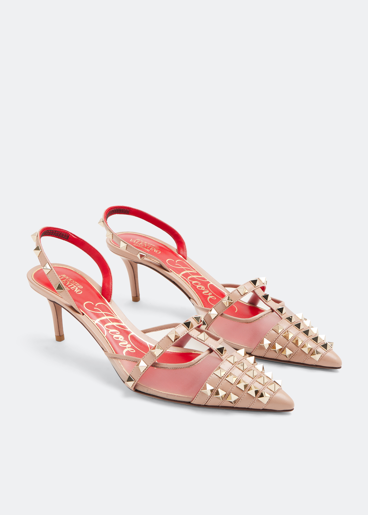 

Rockstud Alcove slingback pumps, Beige