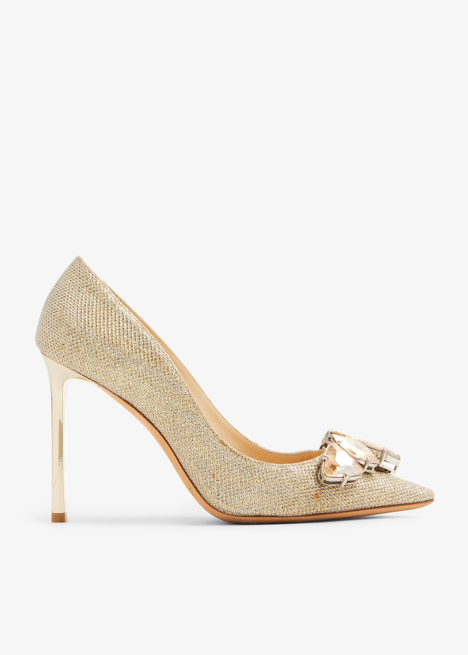 

Crystal-embellished pumps, Gold