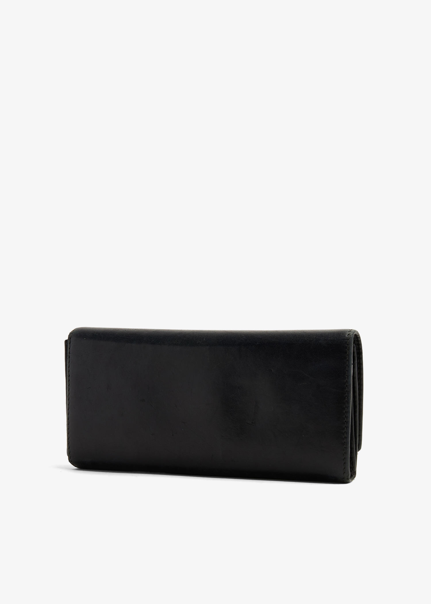 

GG logo continental wallet, Black