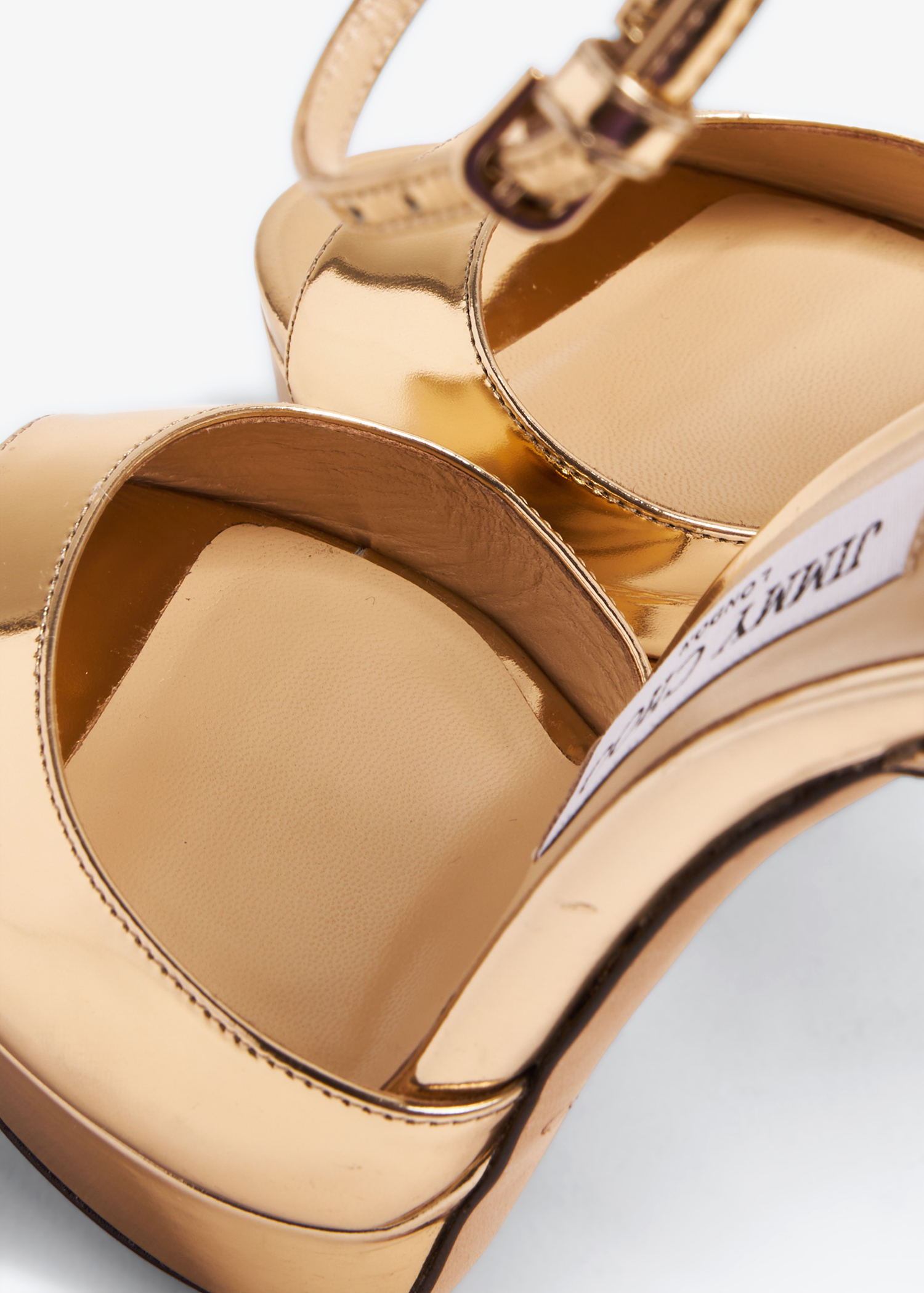 Jimmy Choo Pre-Loved Max metallic platform sandals for Women