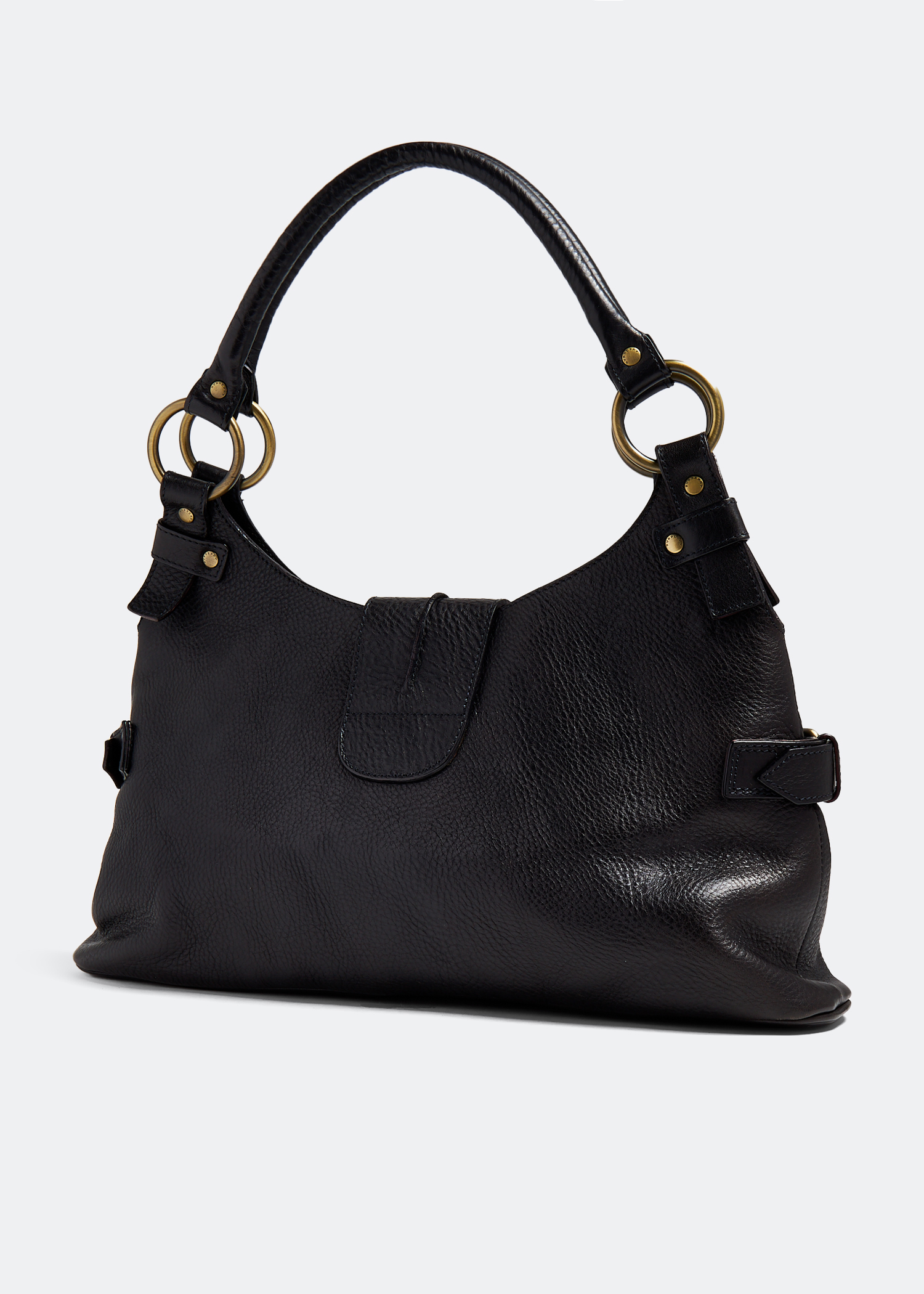 

Double-handle shoulder bag, Black