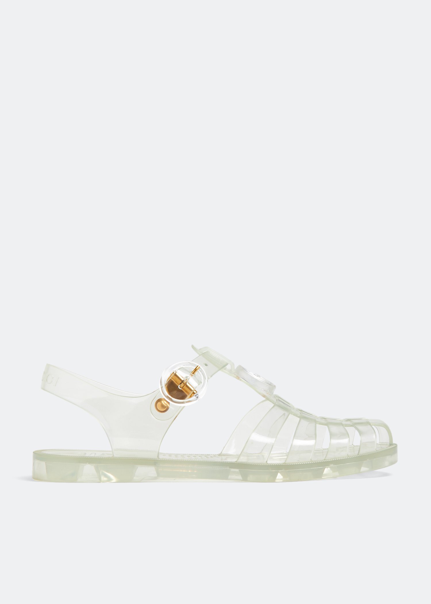 

GG jelly fisherman sandals, Neutral