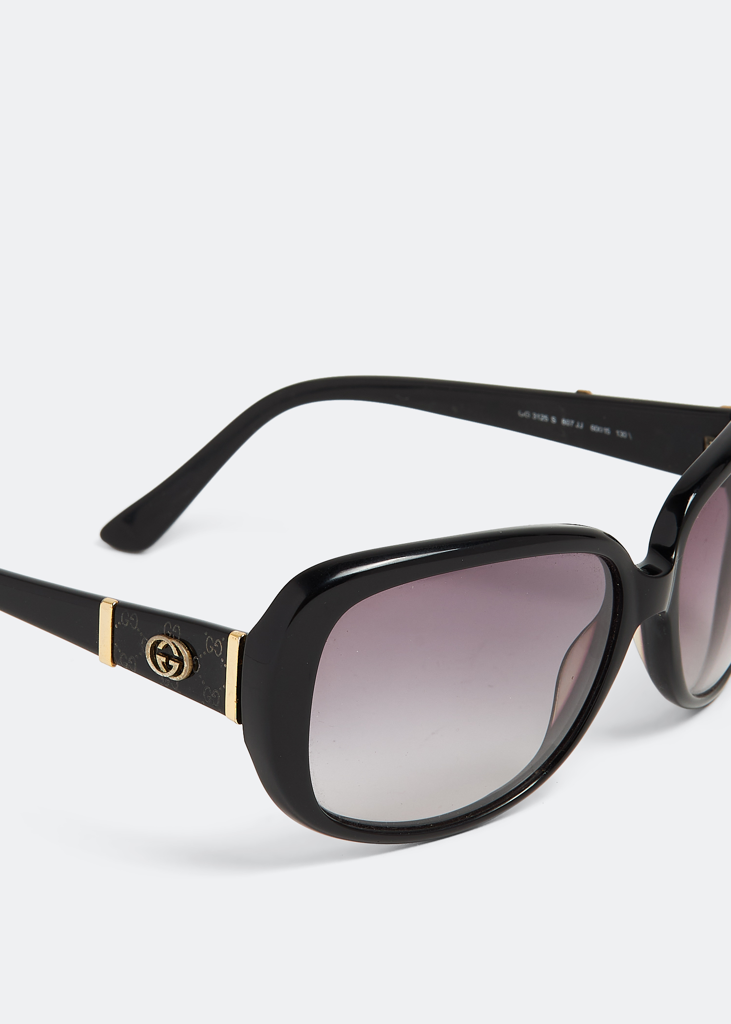 

Rectangular frame sunglasses, Black