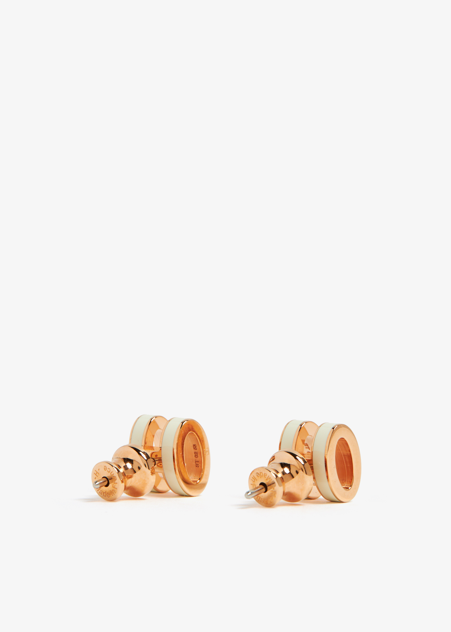 

Mini Pop H earrings, White