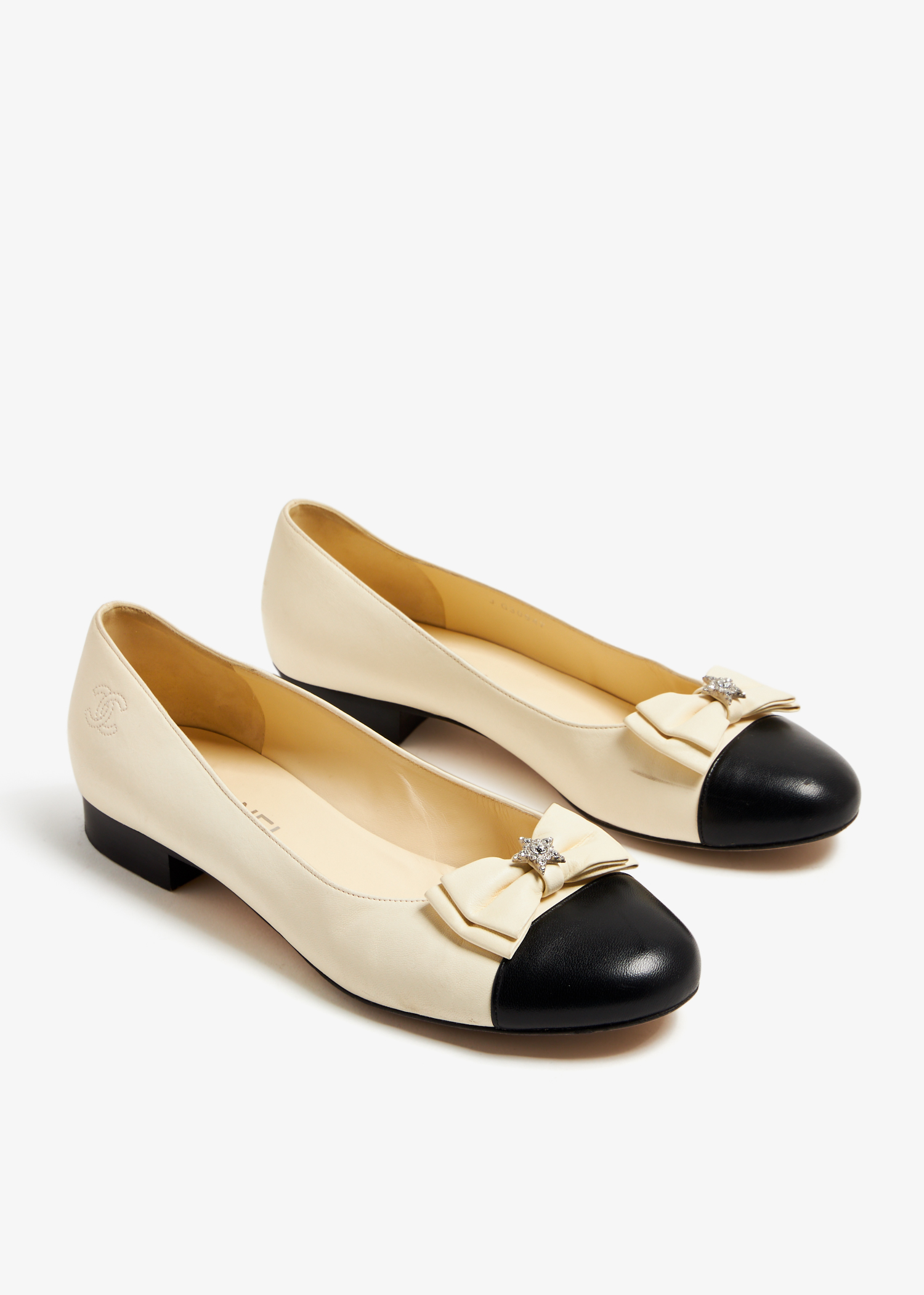 

Bow ballerinas, White