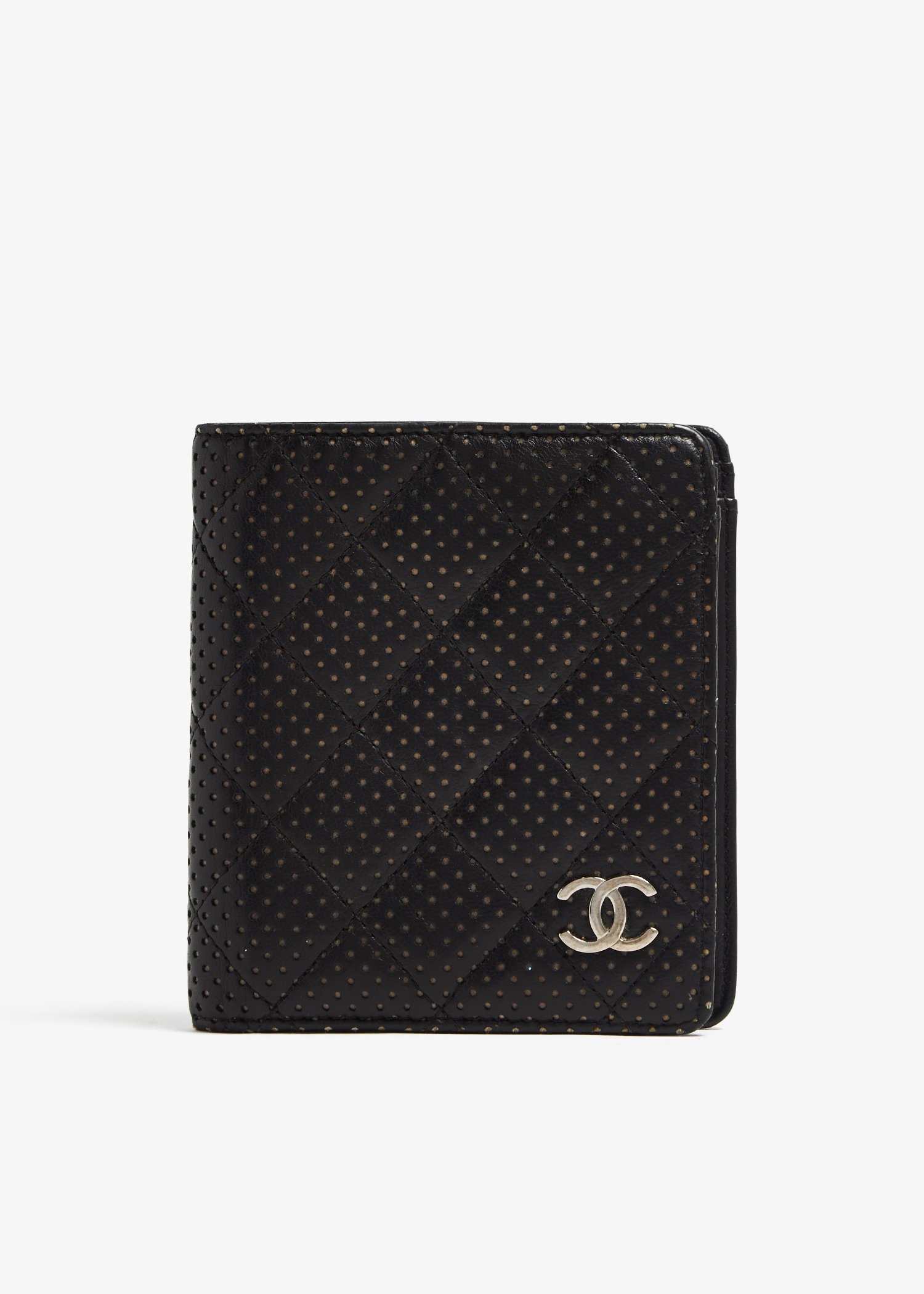 

Perforated bifold wallet, Black