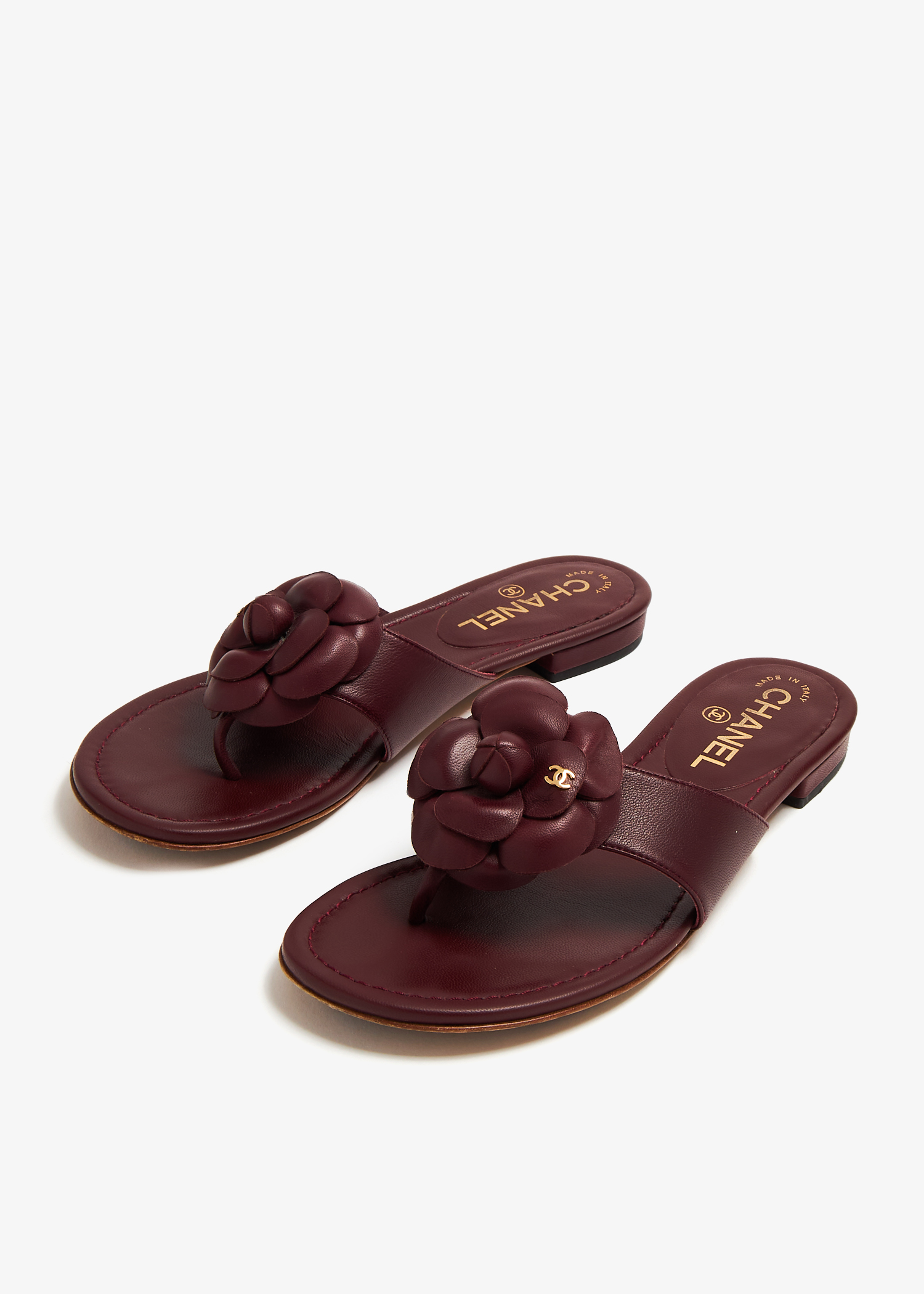 

Camellia sandals, Burgundy