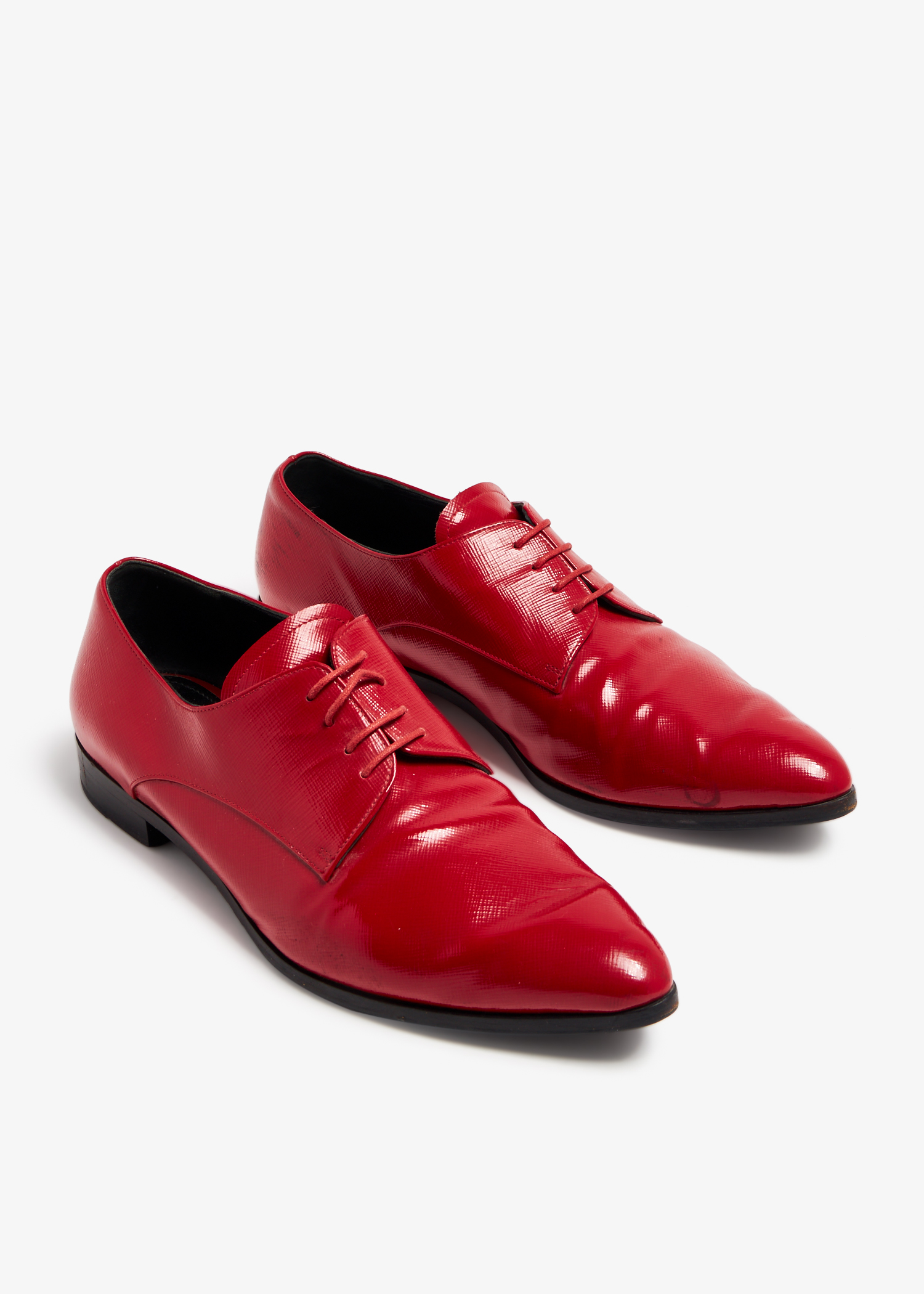 Red sales formal shoes