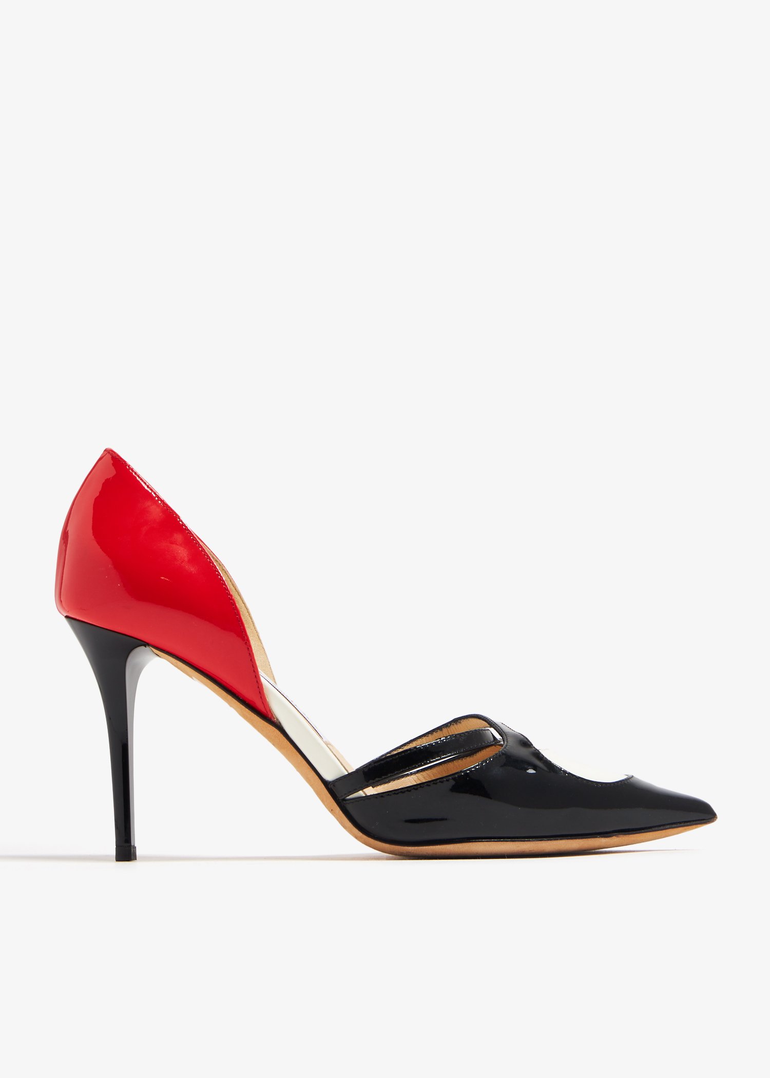 

Tri-colour pointed-toe pumps, Multicolored