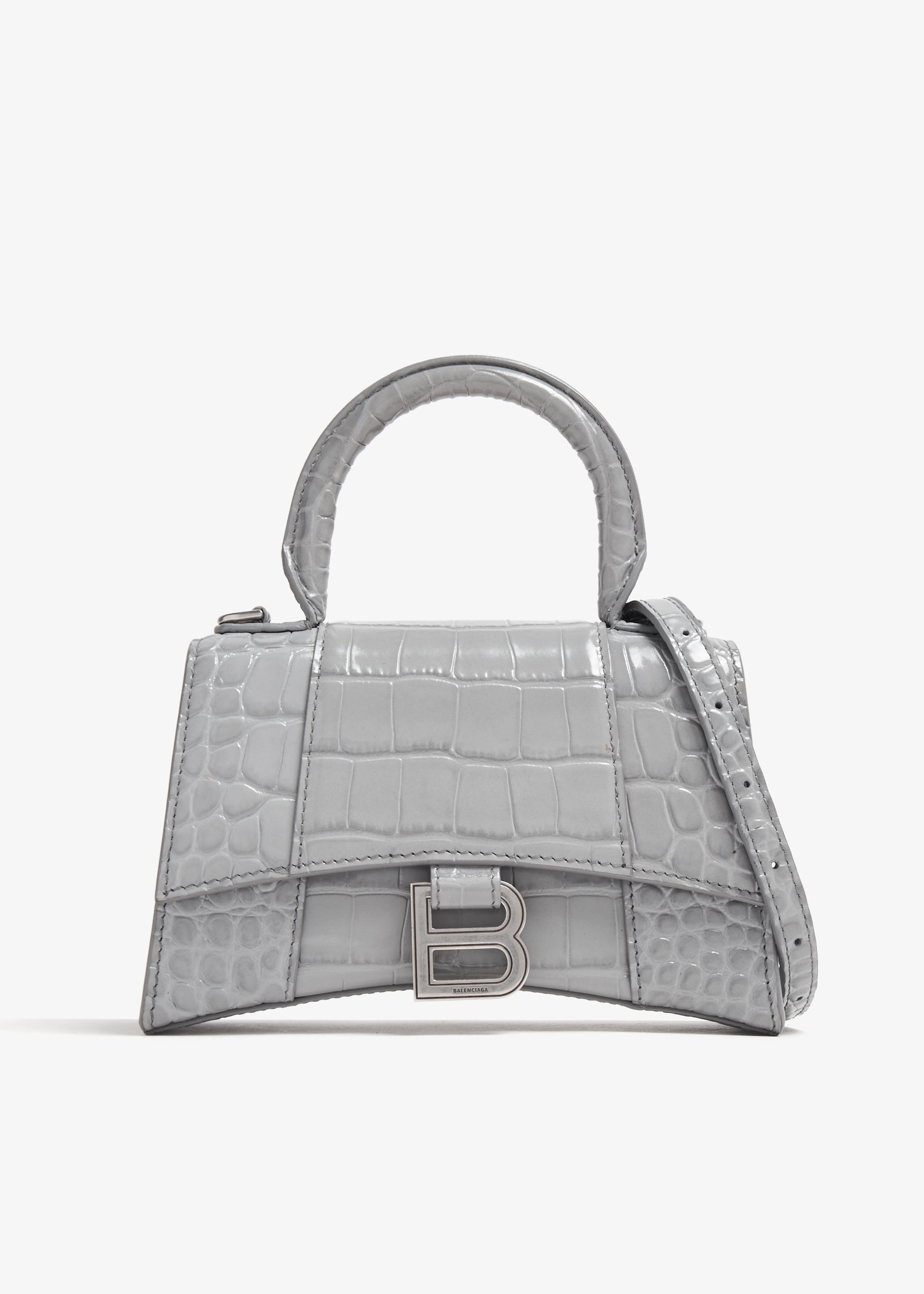 

Hourglass XS top handle bag, Grey