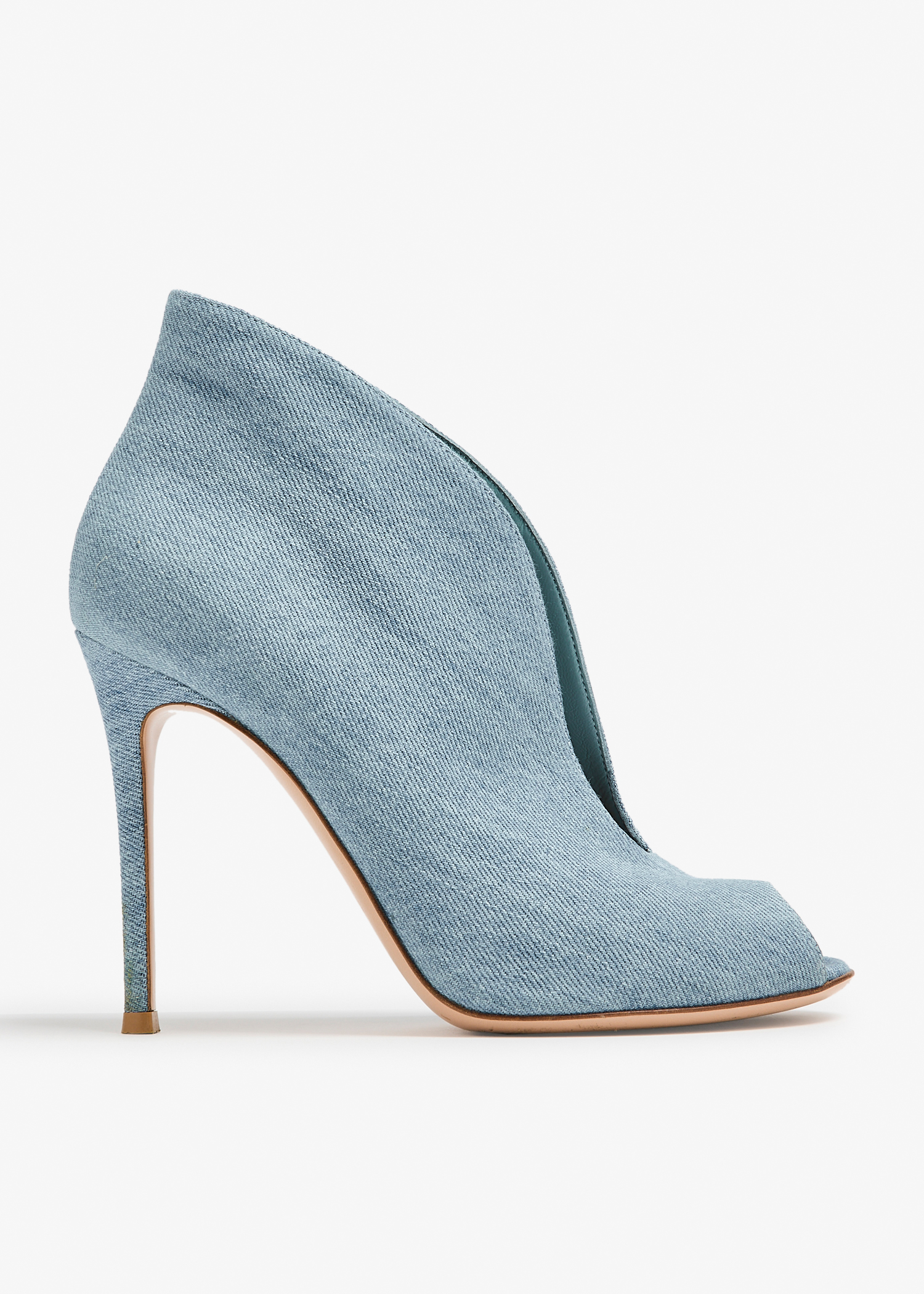 

Vamp peep-toe booties, Blue