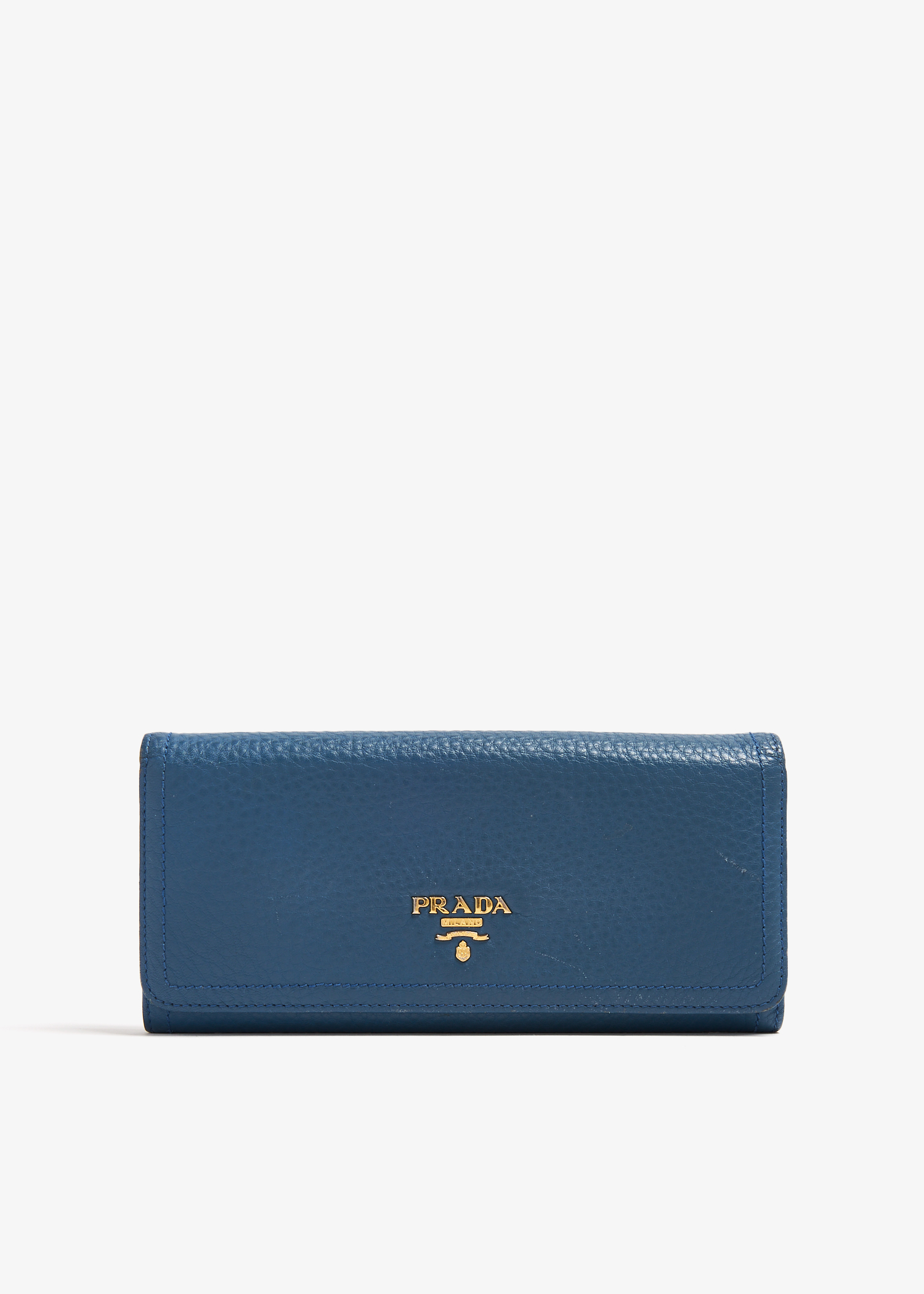 

Logo plaque continental wallet, Blue