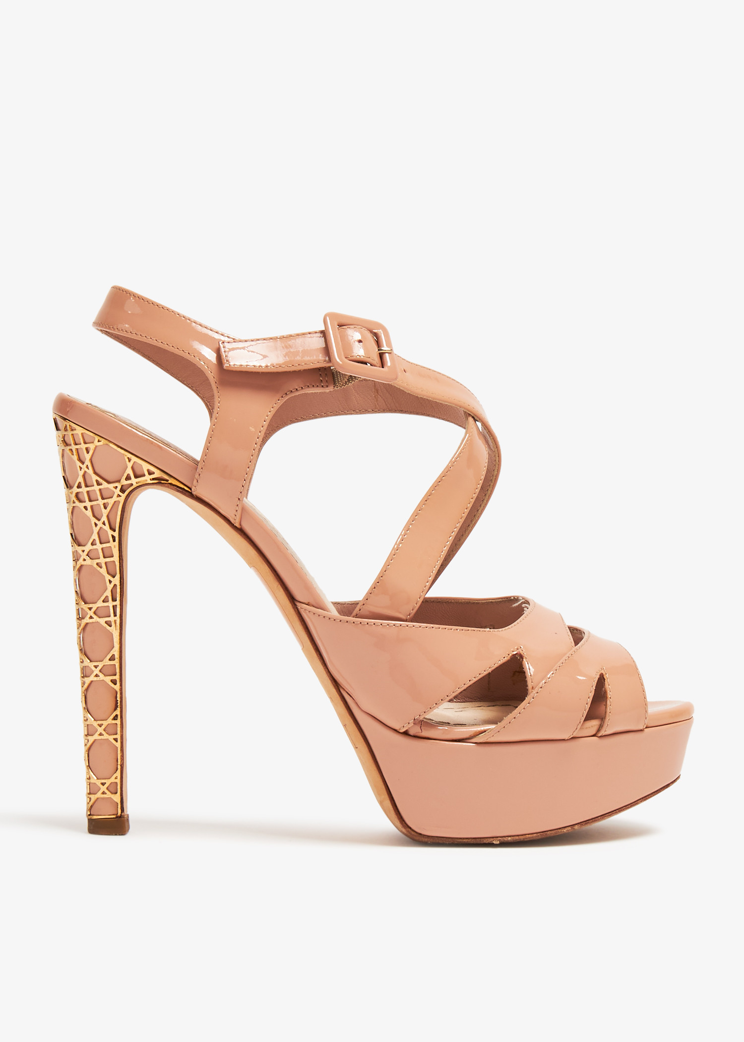 

Cannage platform sandals, Beige