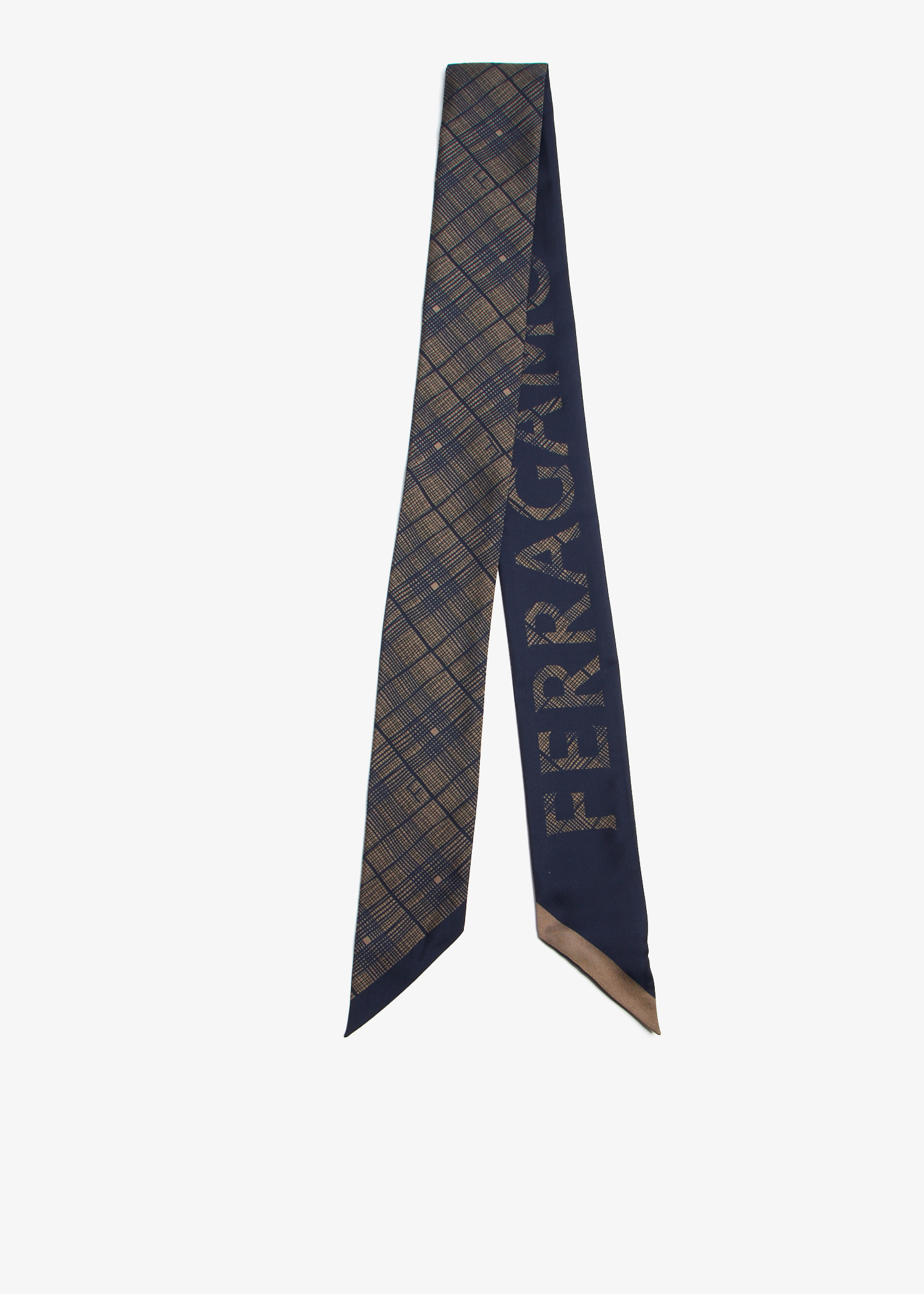 

Logo silk scarf, Blue