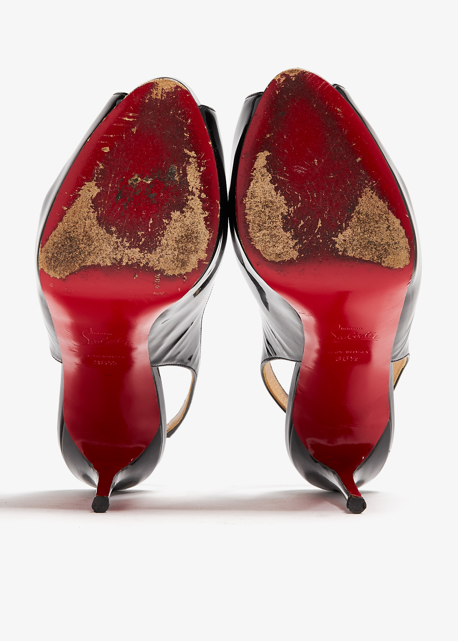 Christian Louboutin Pre Loved Private Number Sling 120 pumps for Women Black in UAE Level Shoes
