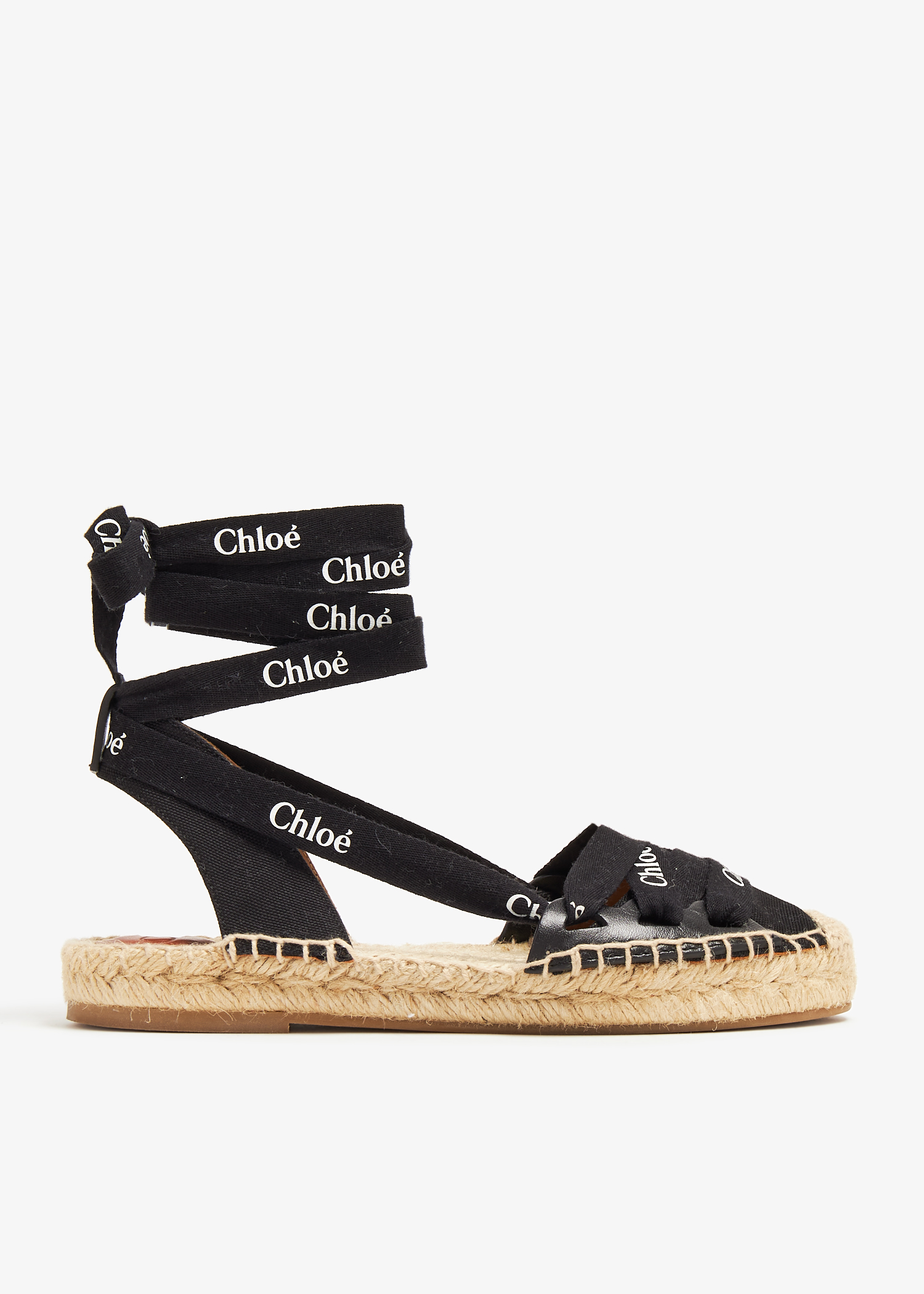 

Ingrid ankle wrap espadrilles, Black