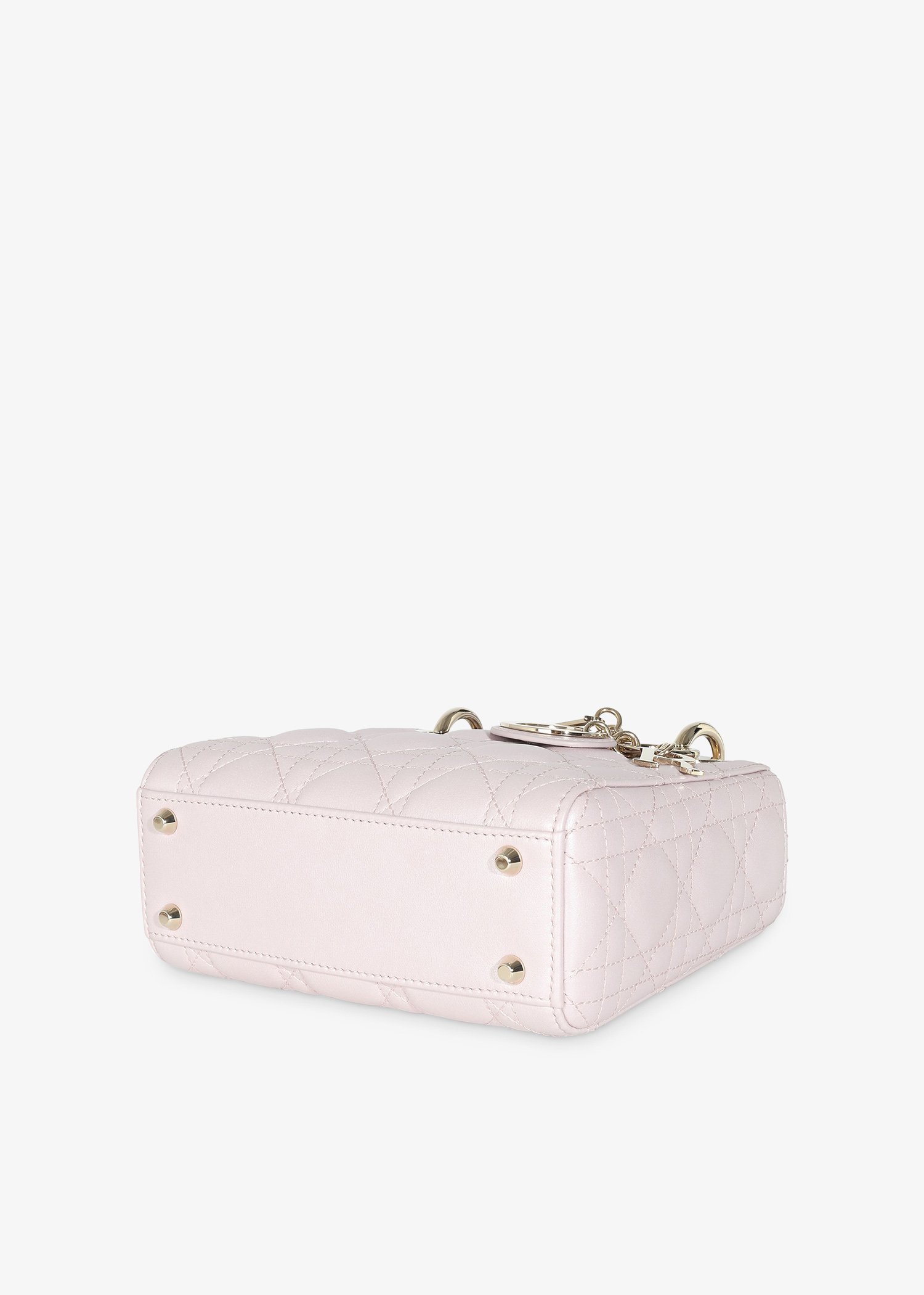 Mini lady dior bag white best sale