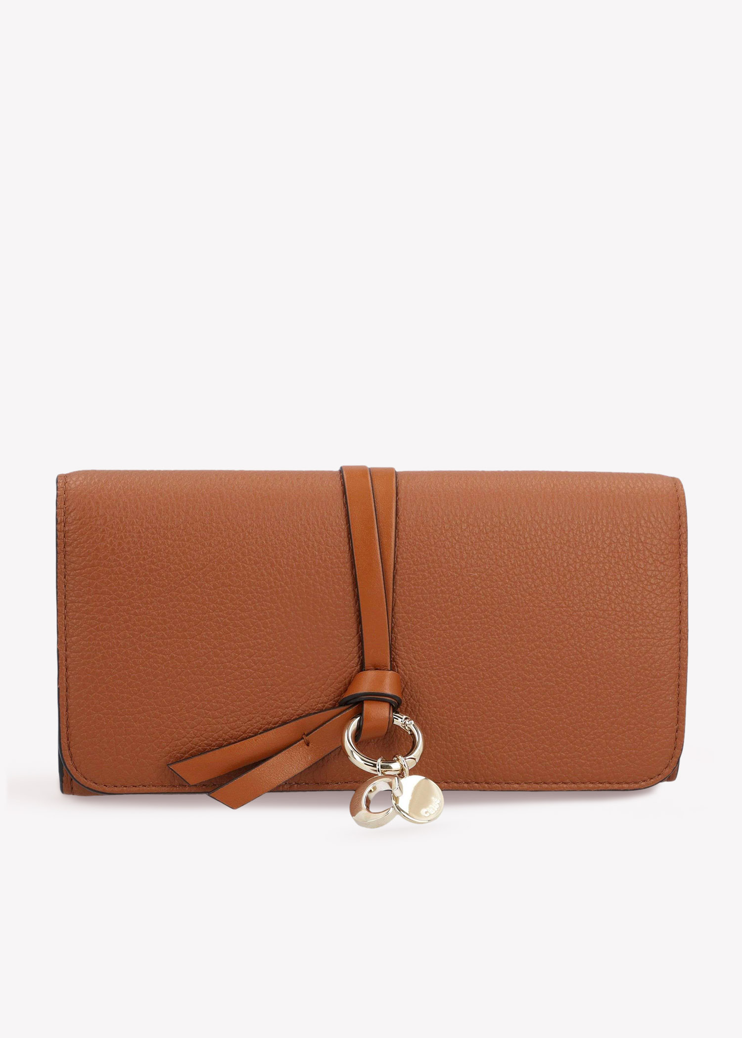 

Alphabet flap wallet, Brown
