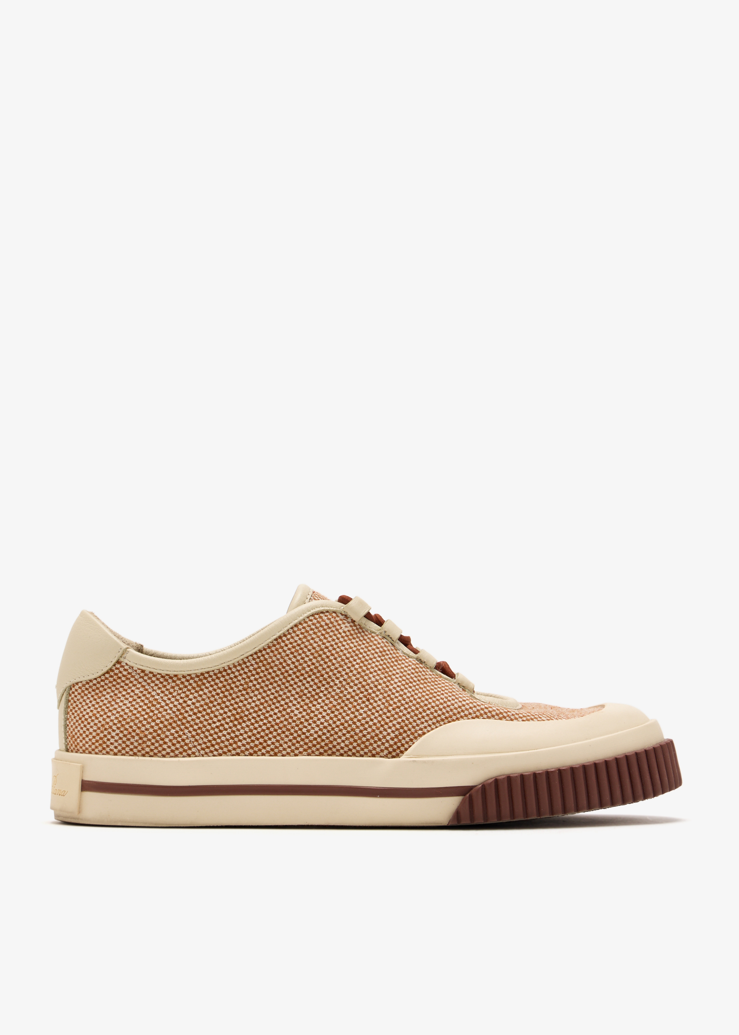 

Lace-up canvas sneakers, Brown