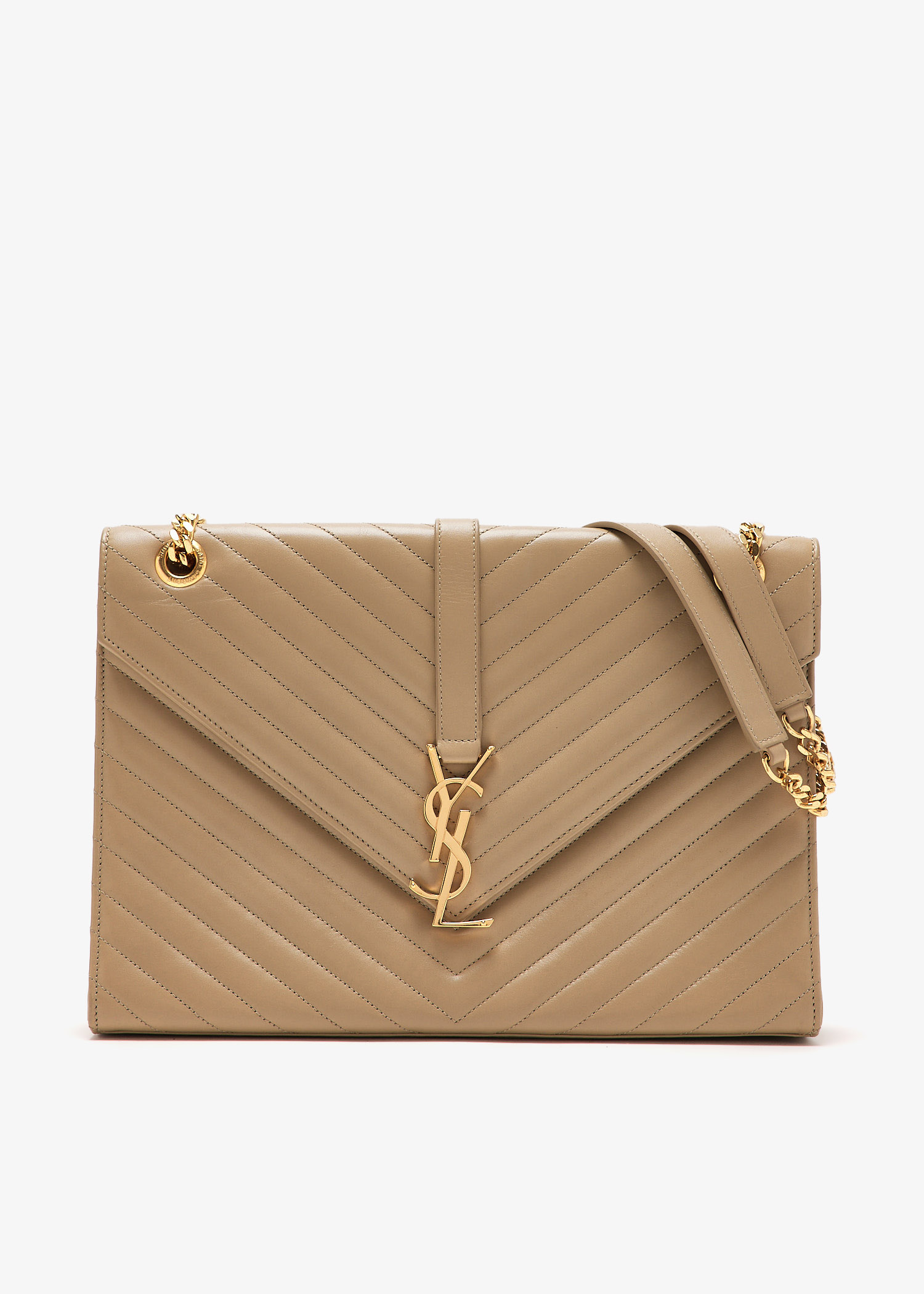

Envelope large shoulder bag, Beige