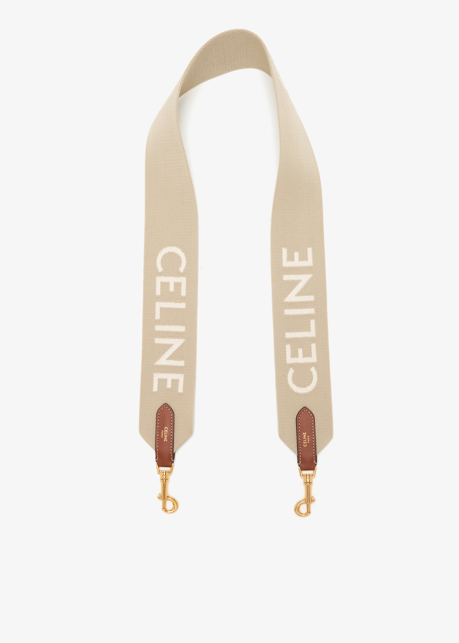 

Logo strap, Beige
