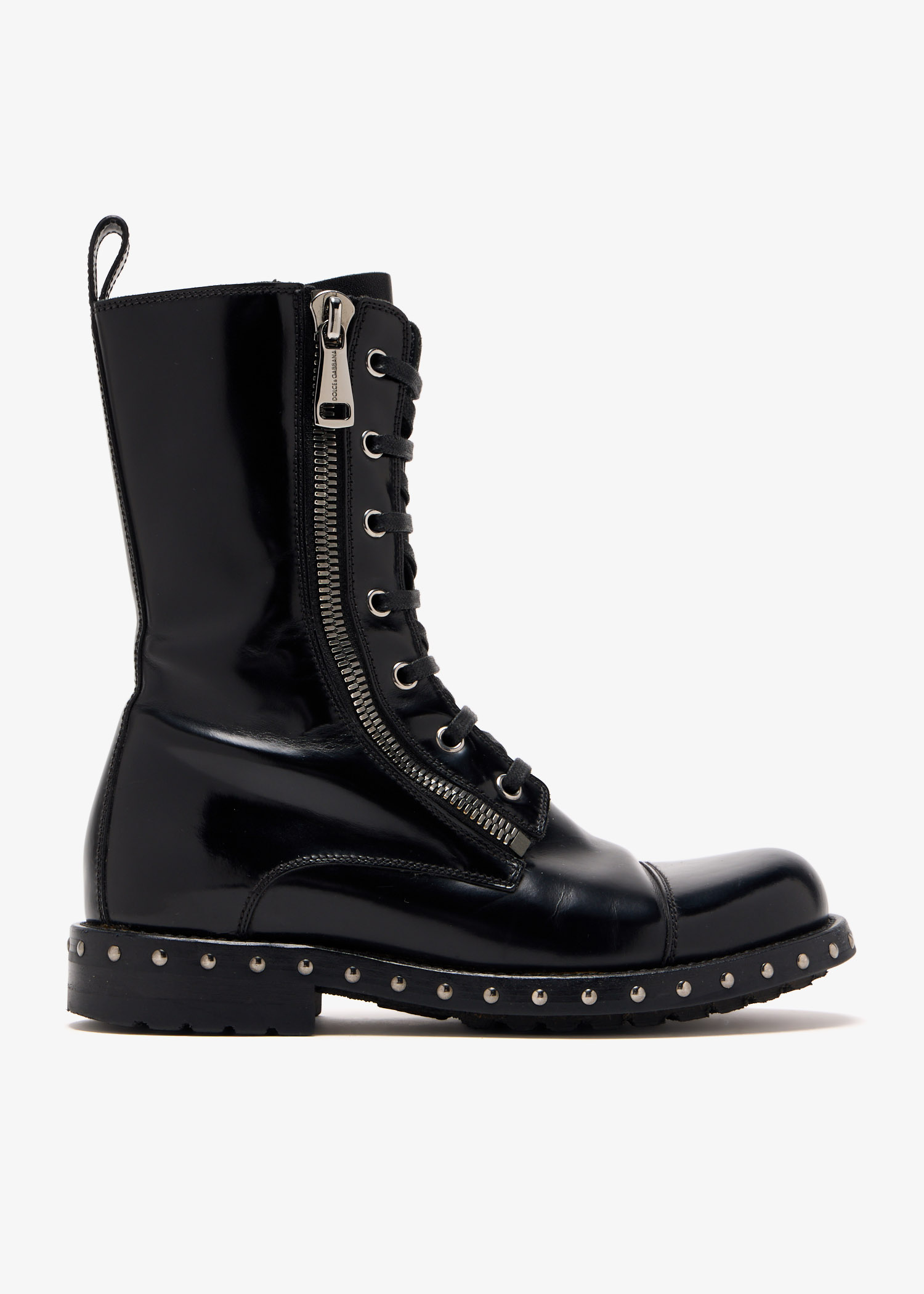 

Studded combat boots, Black