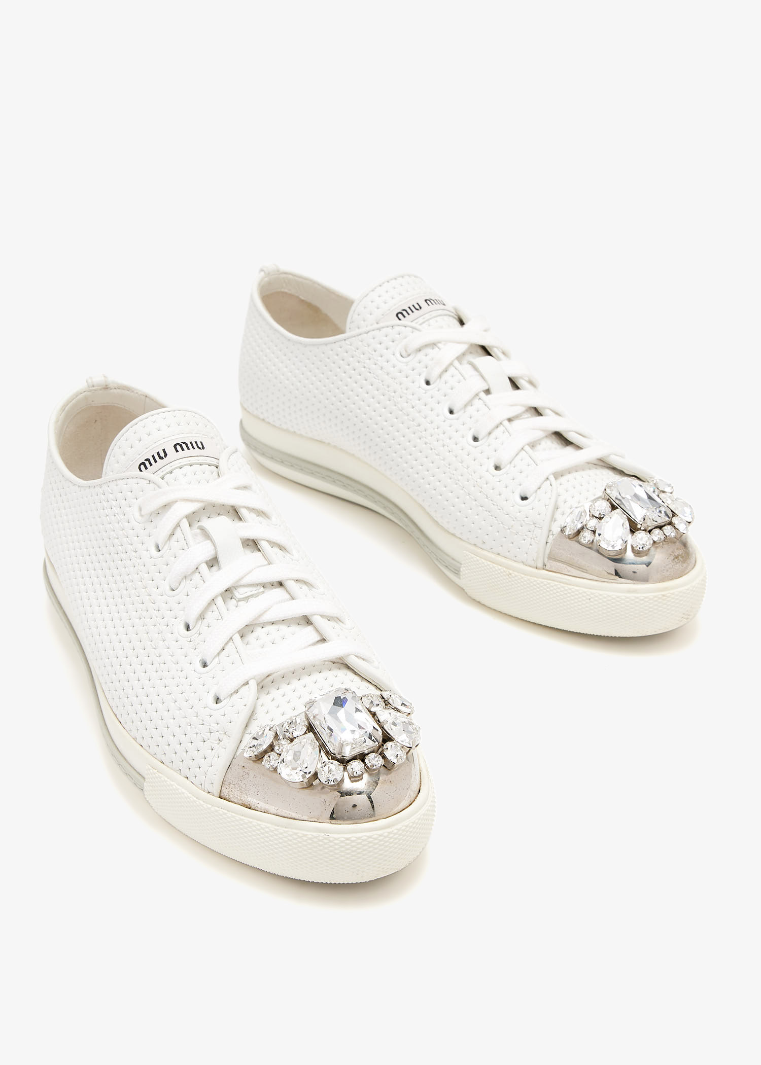 Miu Miu Pre-Loved Jewel embellished sneakers for Women