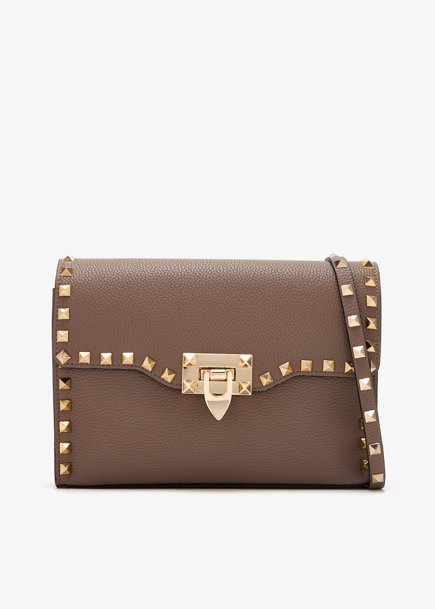 

Small Rockstud Flap crossbody bag, Taupe