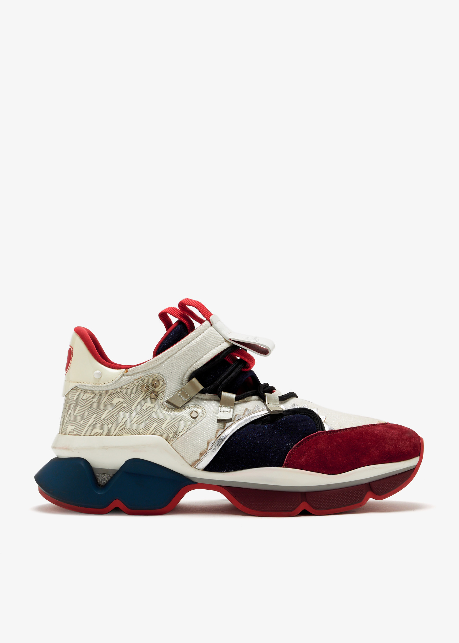 

Mixed media runner sneakers, Multicolored