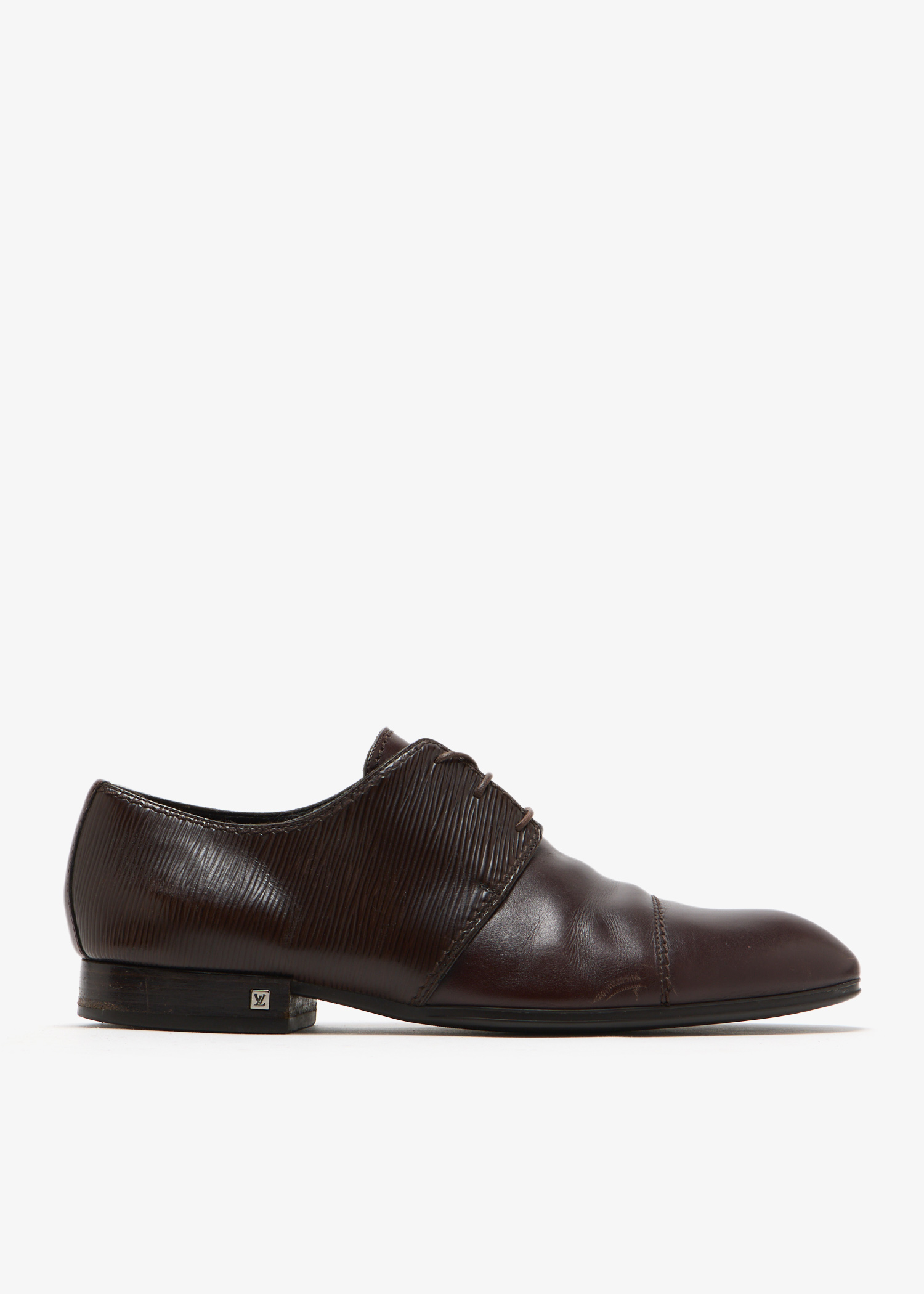 

Epi leather oxford shoes, Brown
