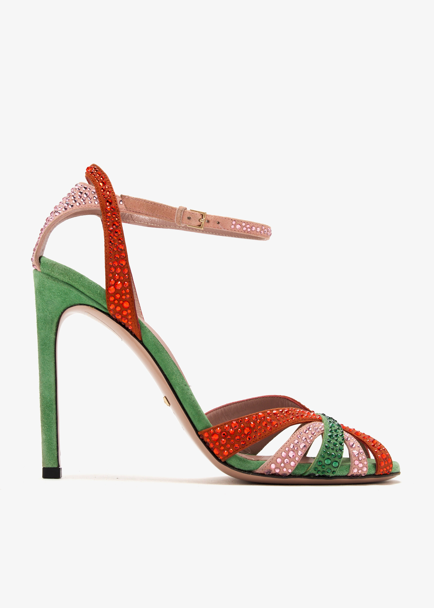 

Crystal-embellished sandals, Multicolored