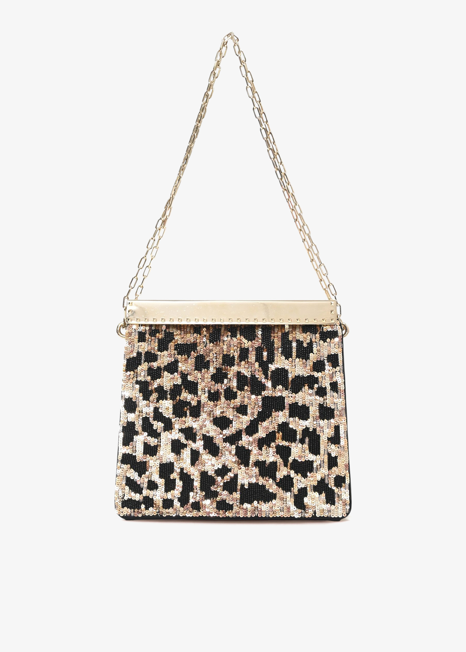 

Sequined shoulder bag, Black
