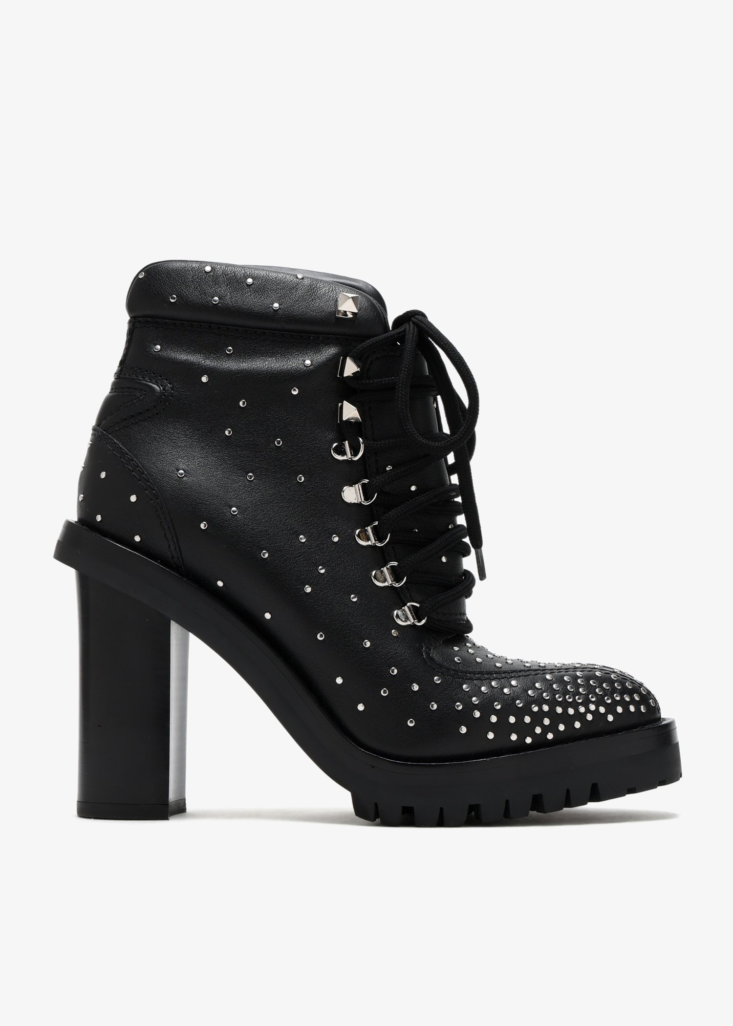 

Rockstud platform boots, Black