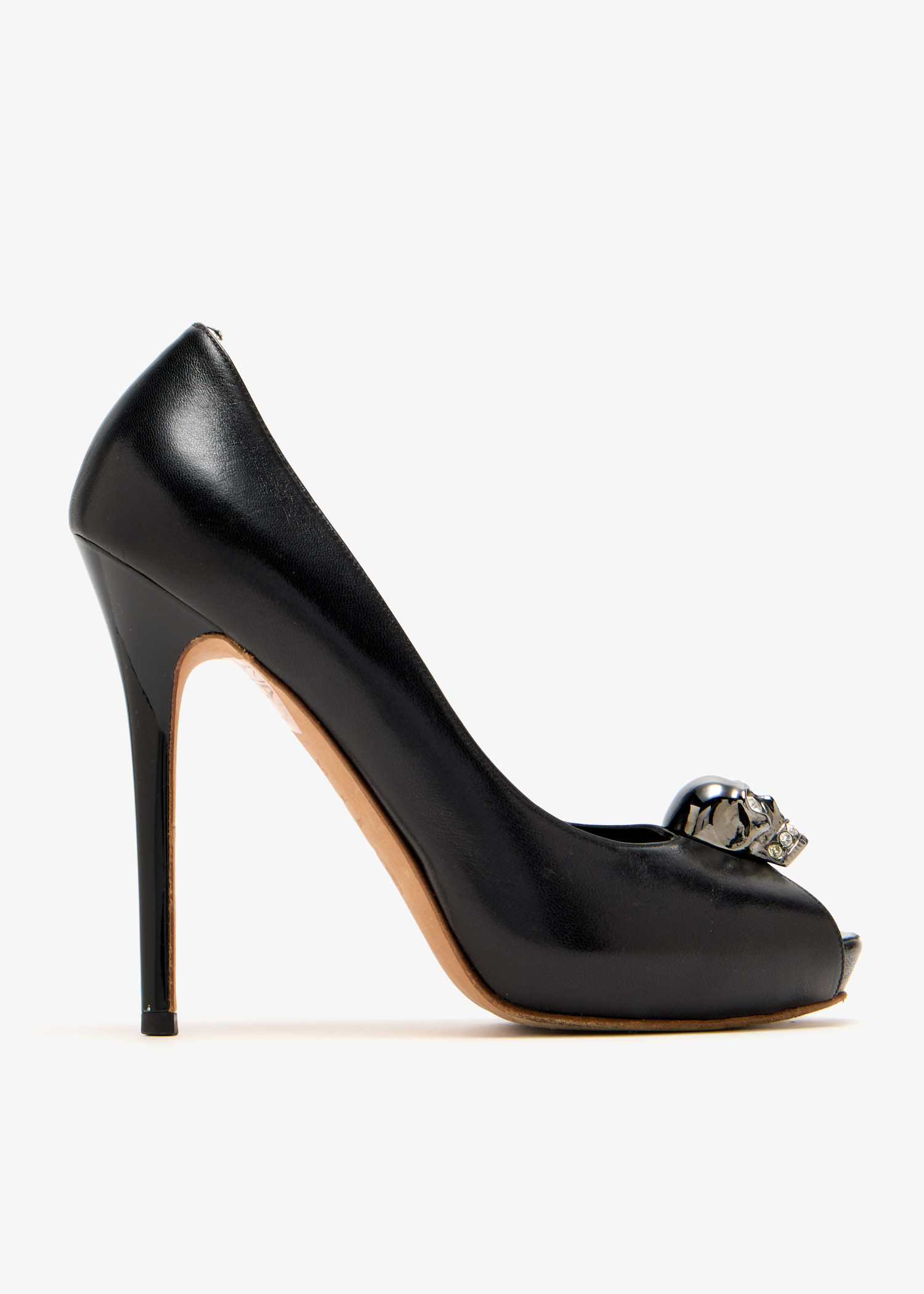 

Skull platform pumps, Black