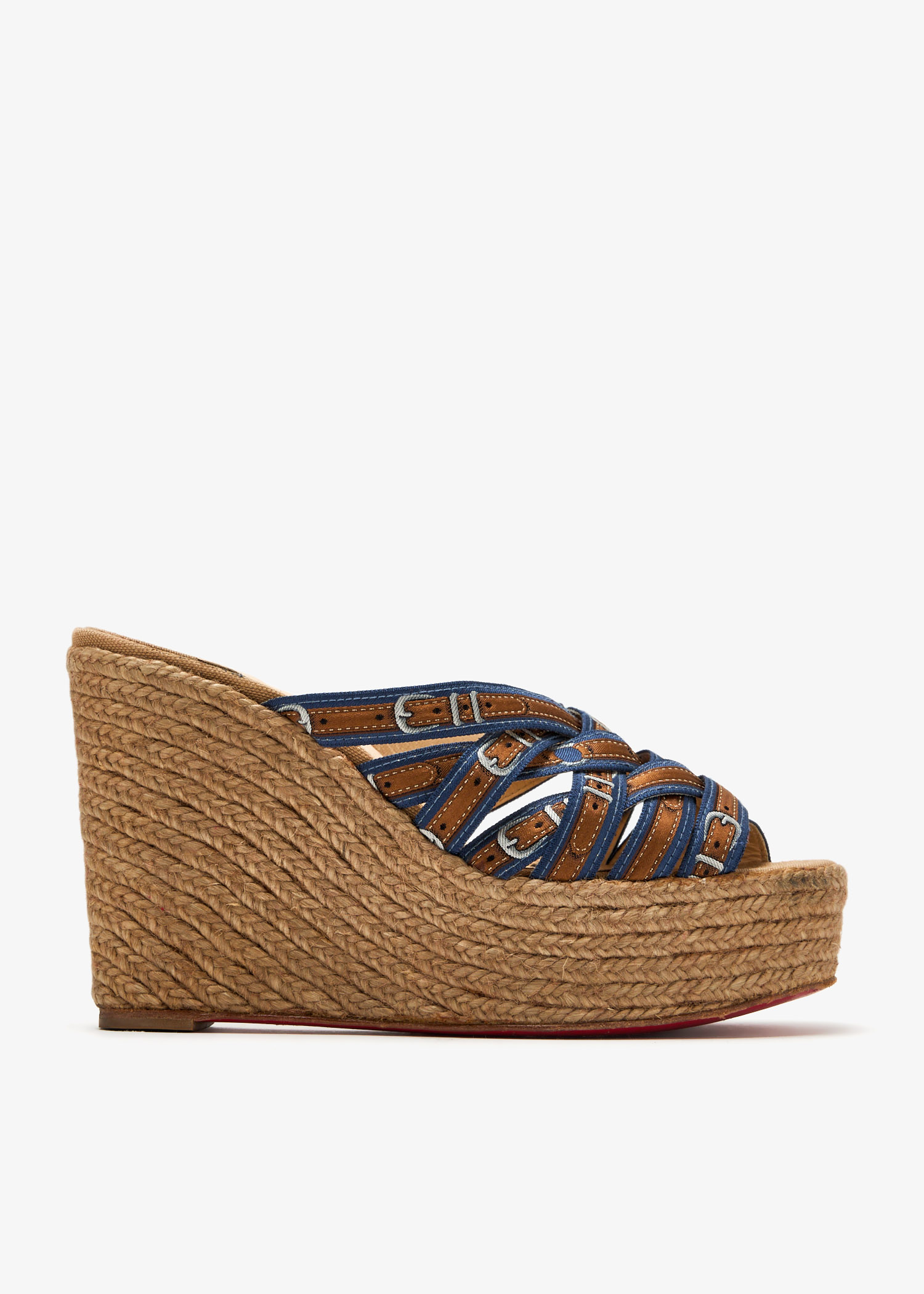 

Crepon wegde espadrilles, Printed