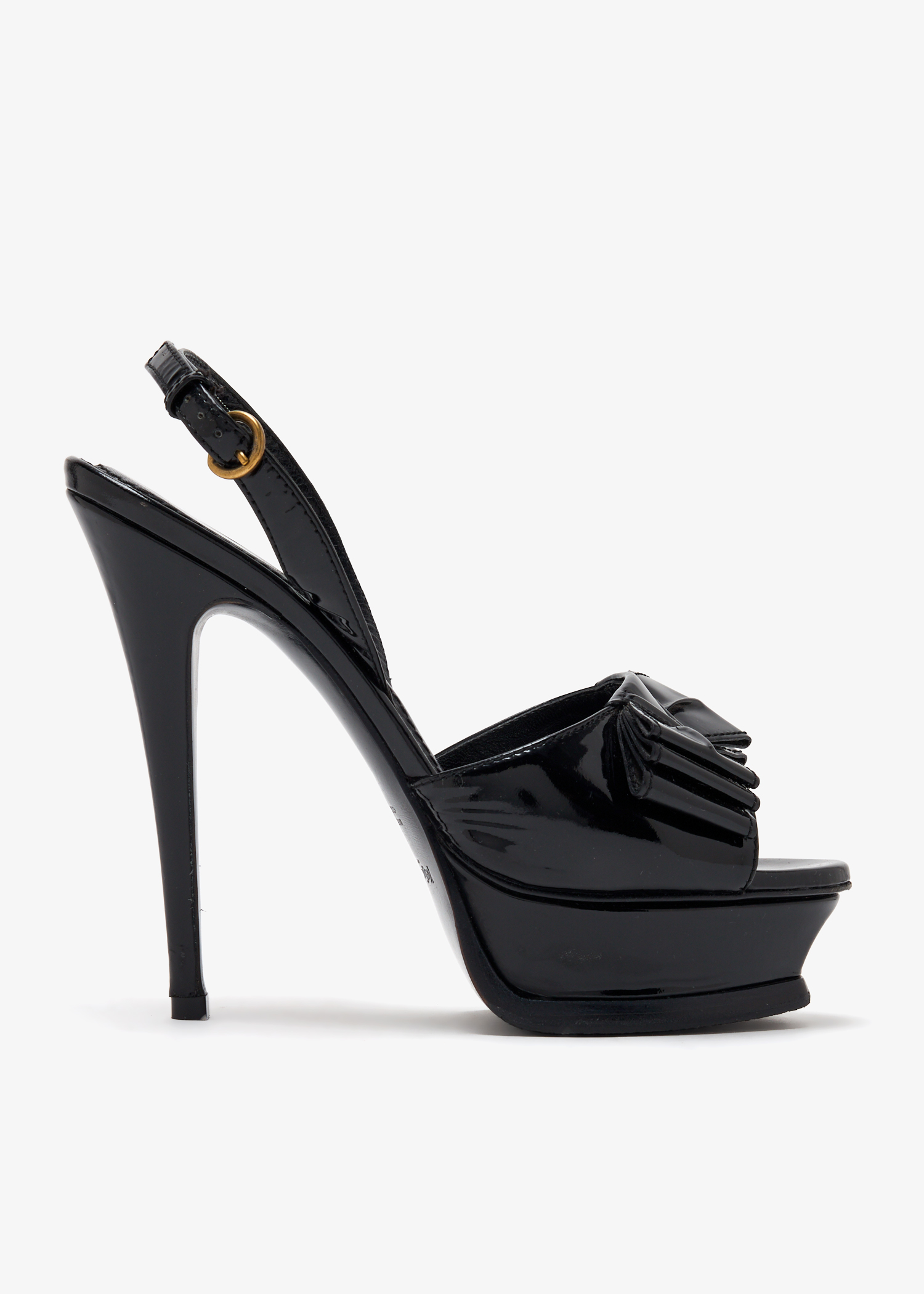 

Y Bow platform slingback sandals, Black