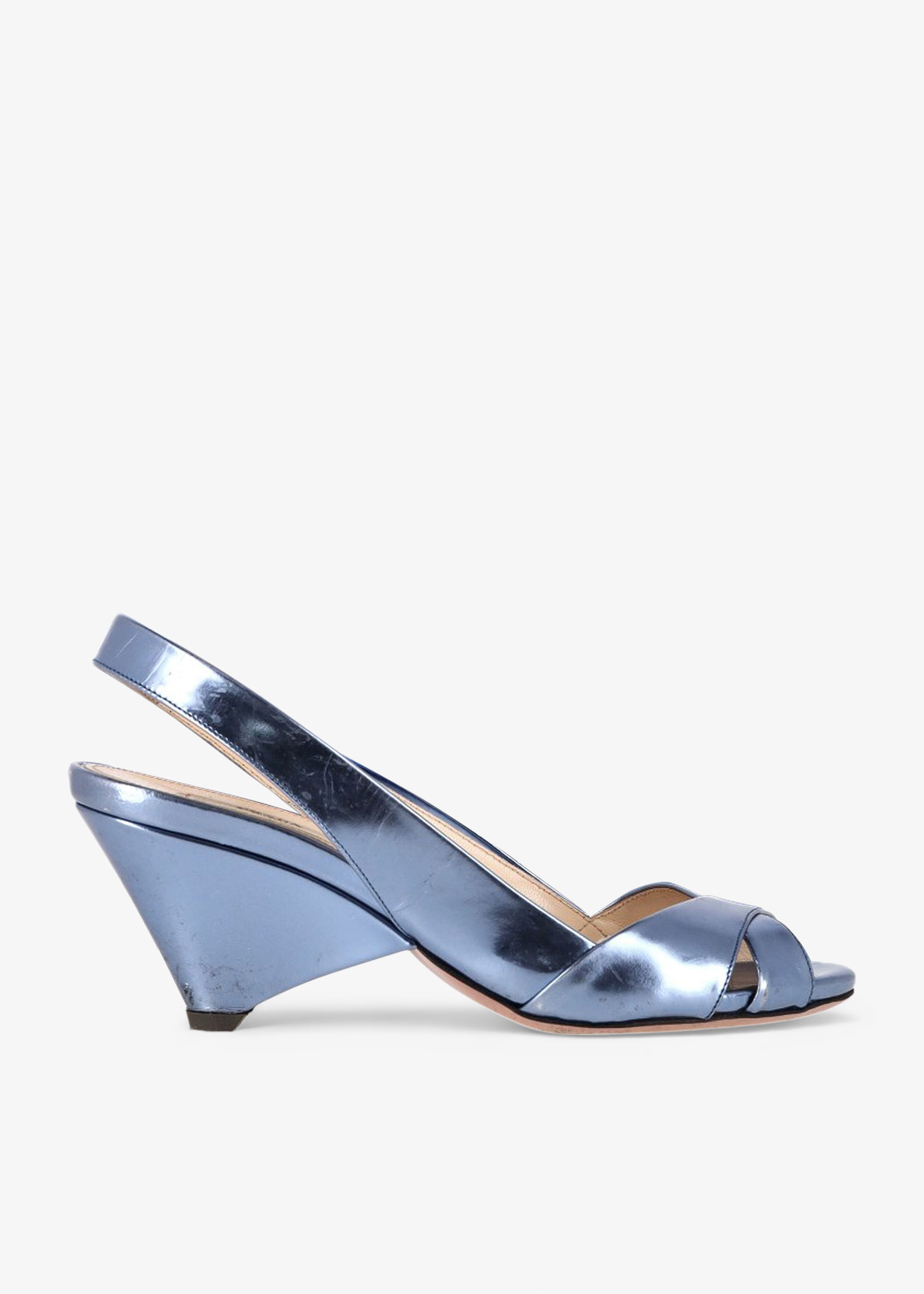 

Slingback wedge sandals, Blue