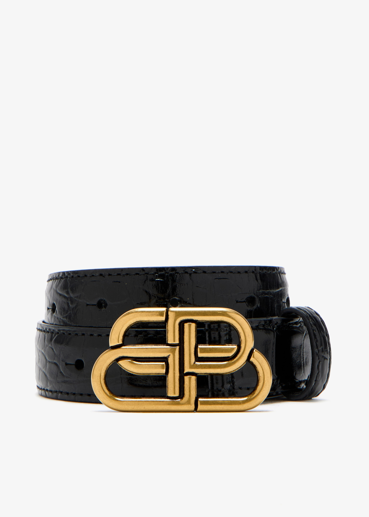 

BB logo belt, Black