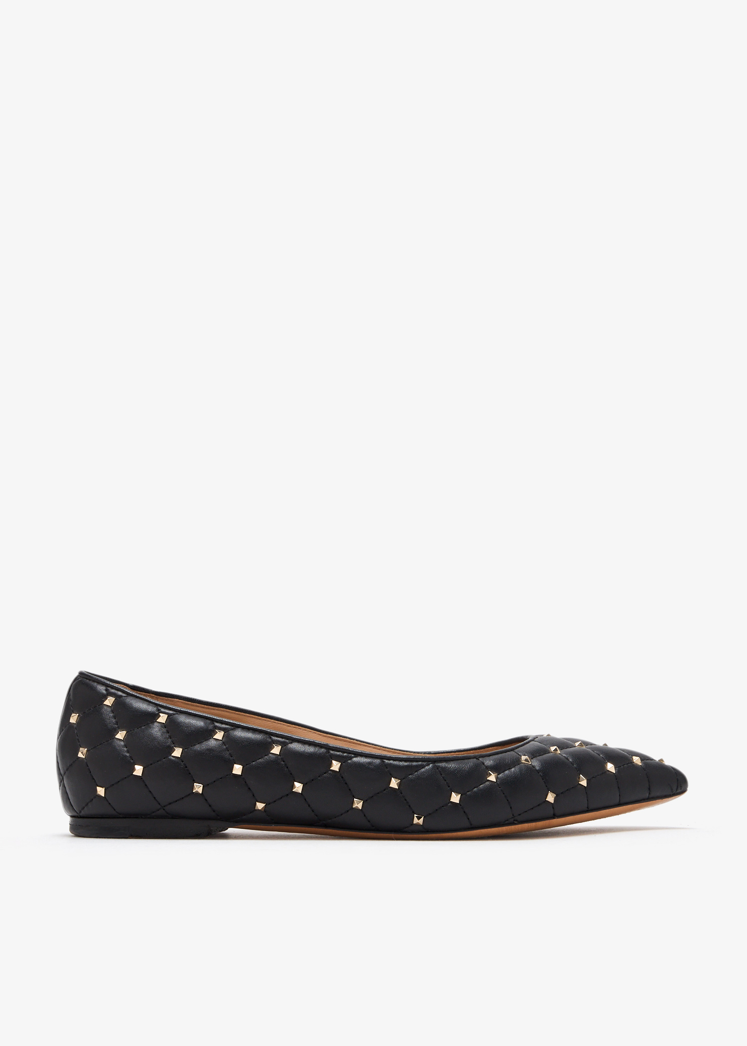 

Rockstud Spike ballerina flats, Black