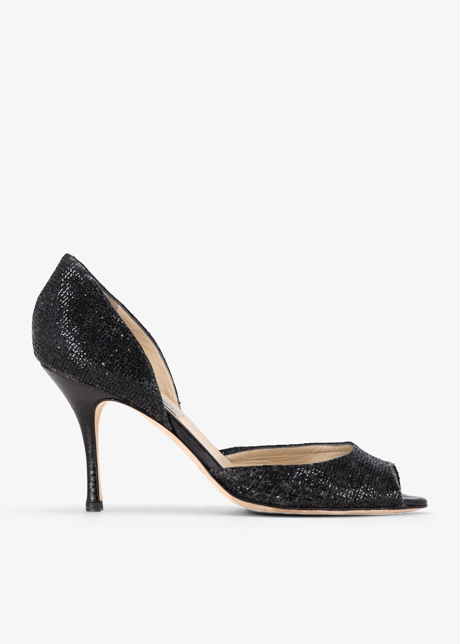 

Peep-toe D'Orsay pumps, Black