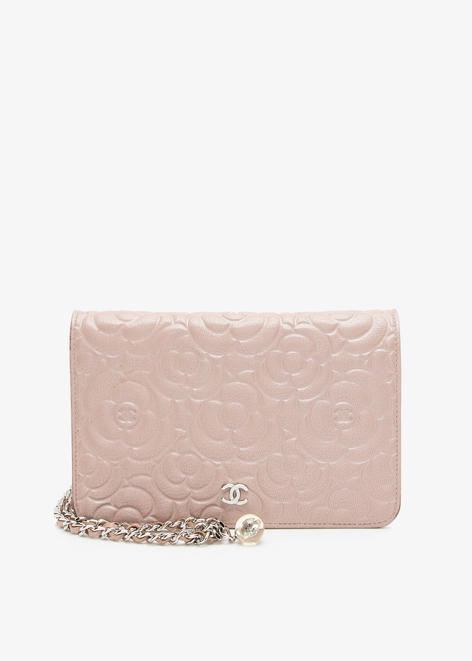 

Camellia chain wallet, Pink