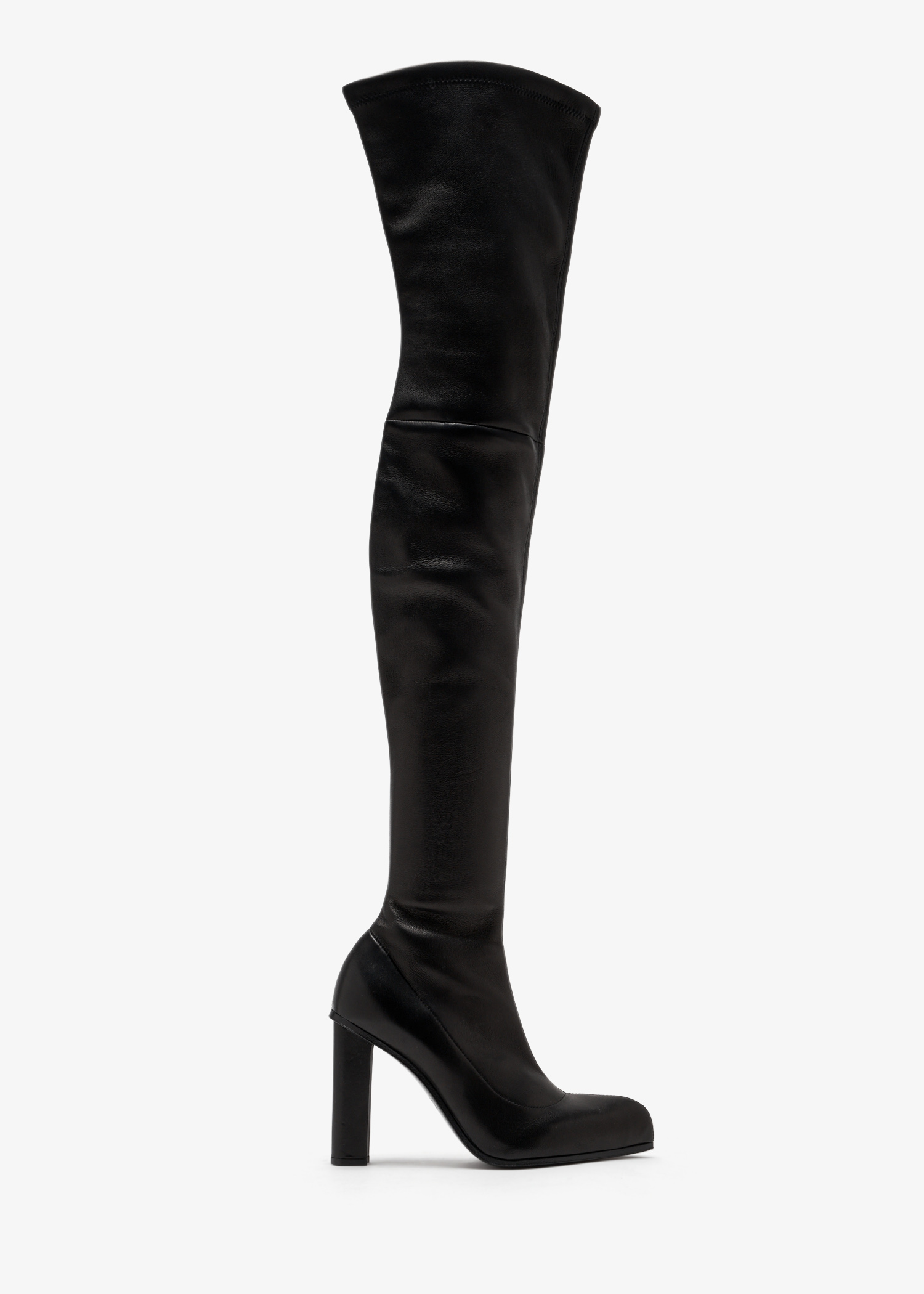 

Leather over-the-knee boots, Black