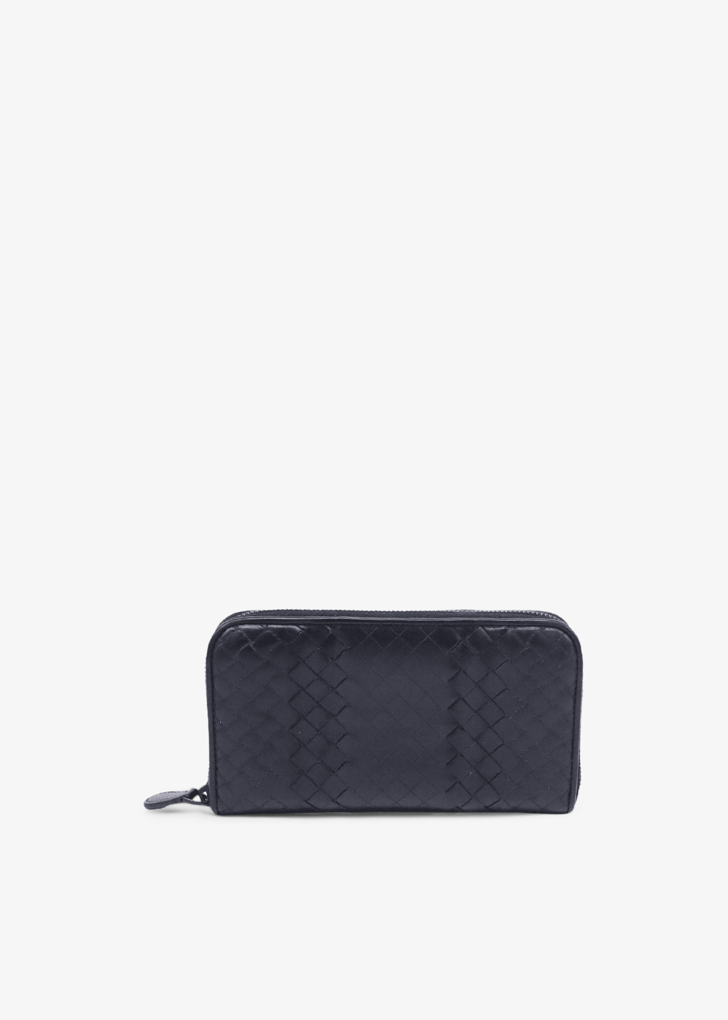 

Intrecciato zip wallet, Black