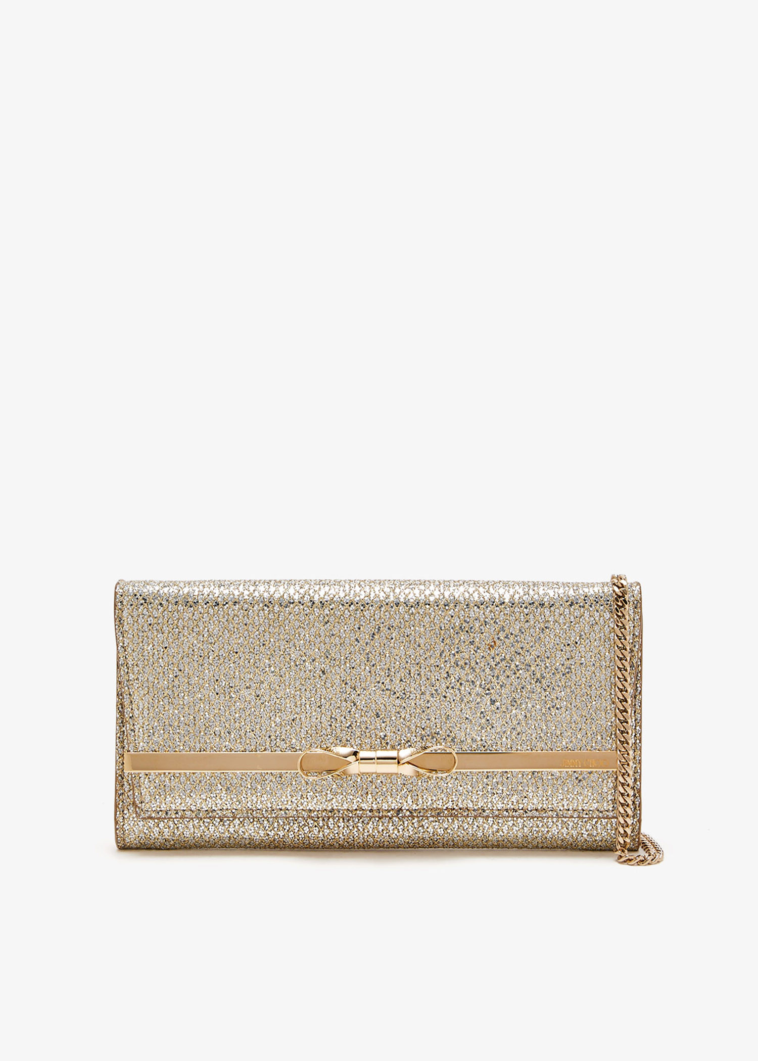 

Lydia Glitter clutch bag, Gold