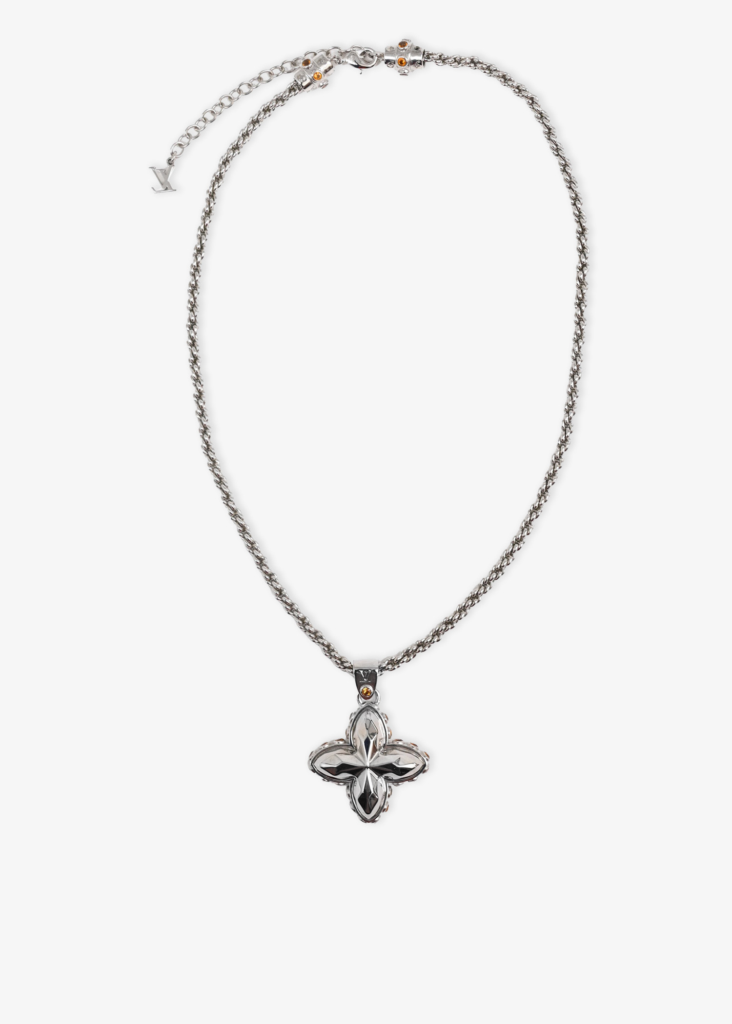 

LV Flower Studs pendant necklace, Silver