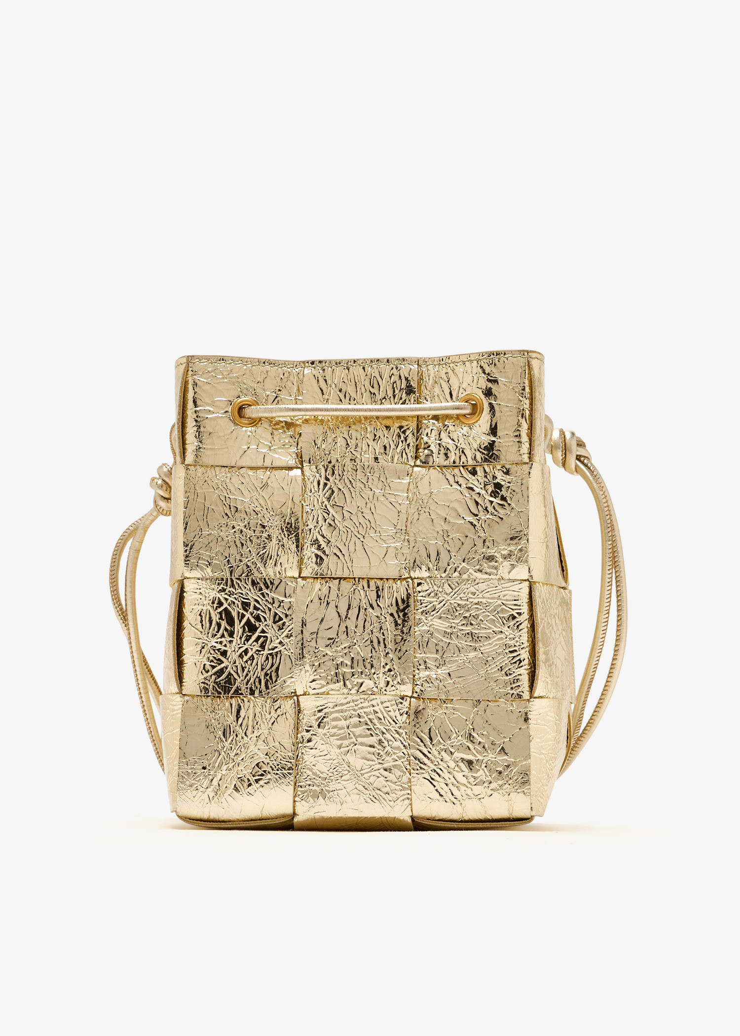 

Small Cassette bucket bag, Gold