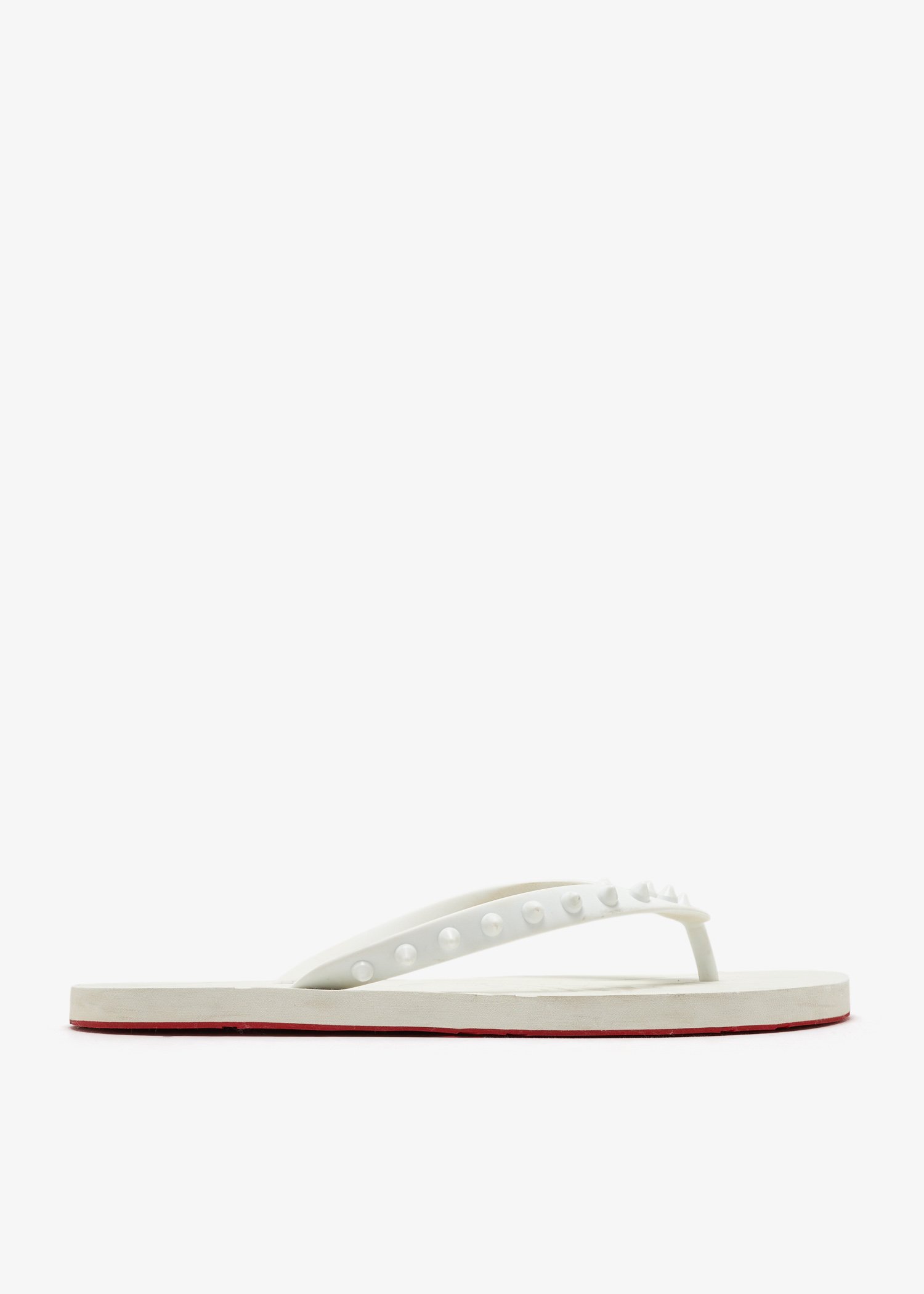 

Loubi flip flops, White