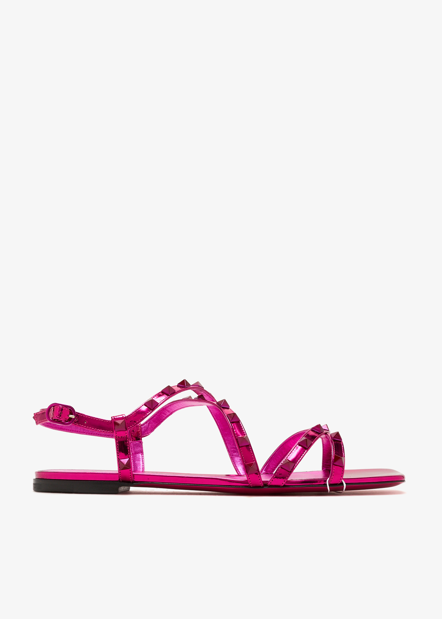 

Rockstud flat sandals, Pink